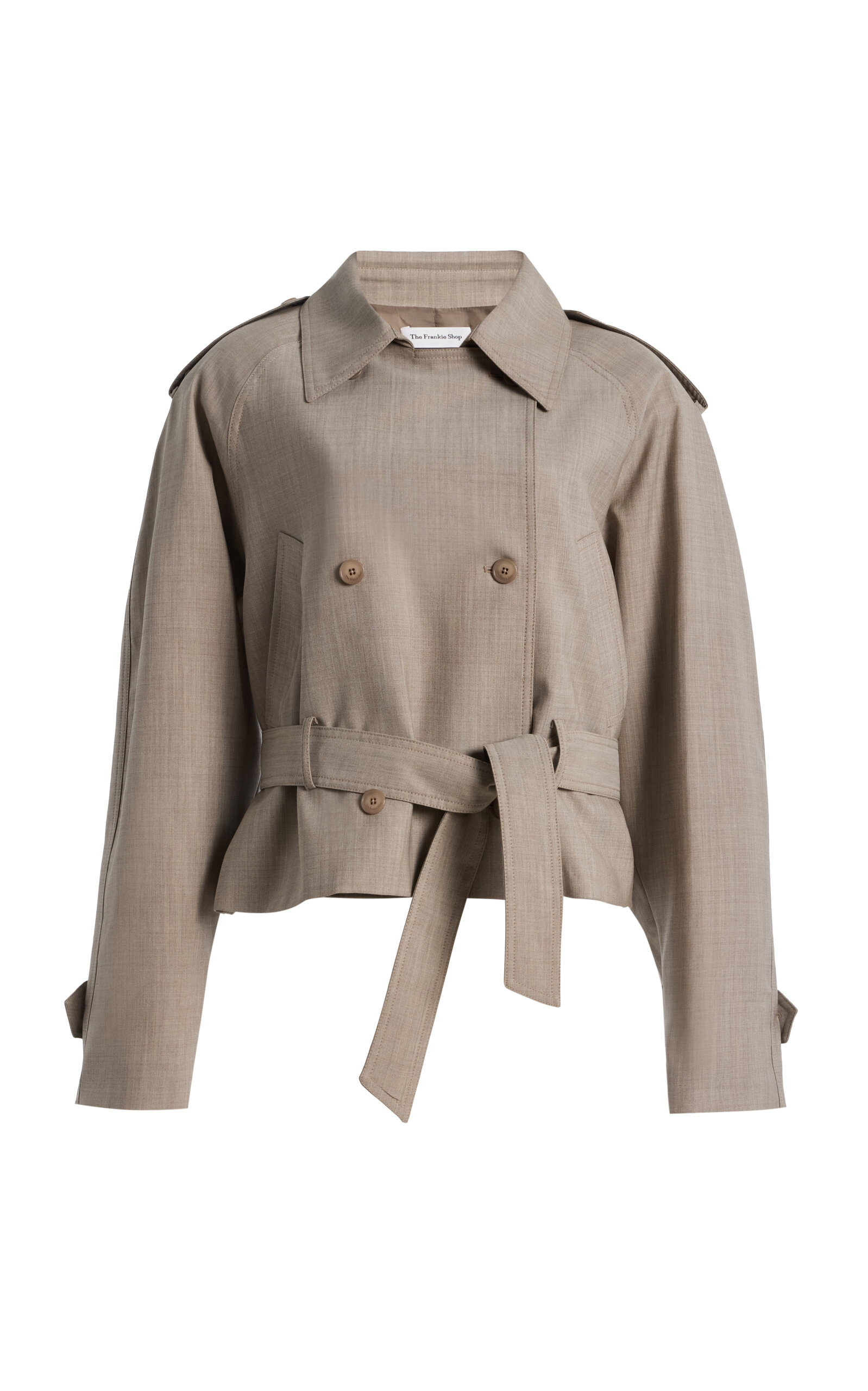 The Frankie Shop Stan Cropped Trench Coat