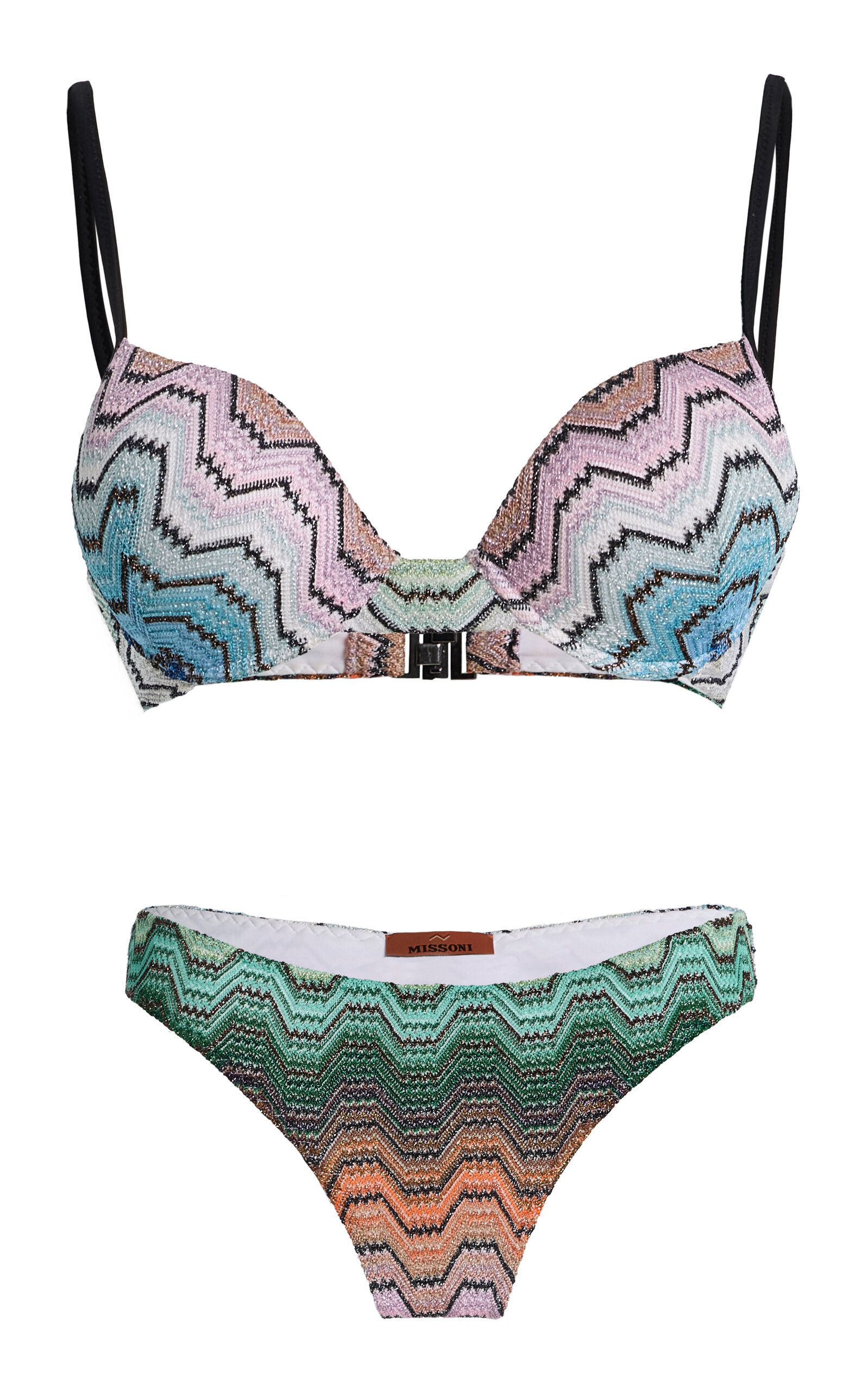 Missoni - Knit Balconette Bikini - Blue - IT 44 - Moda Operandi