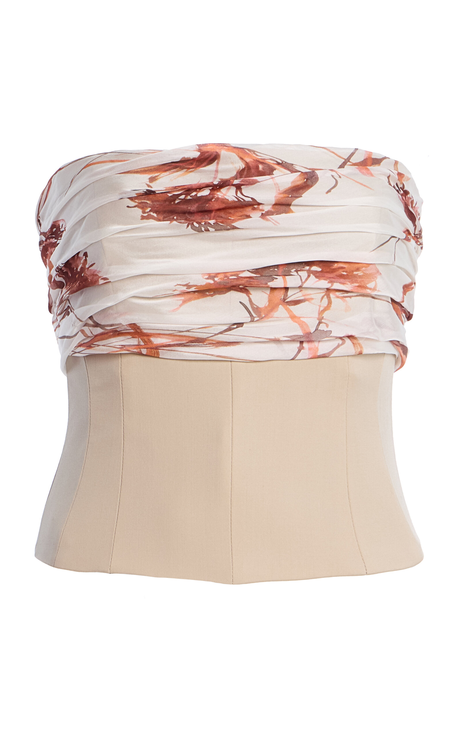 SEV Voile-Detailed Wool Corset Top