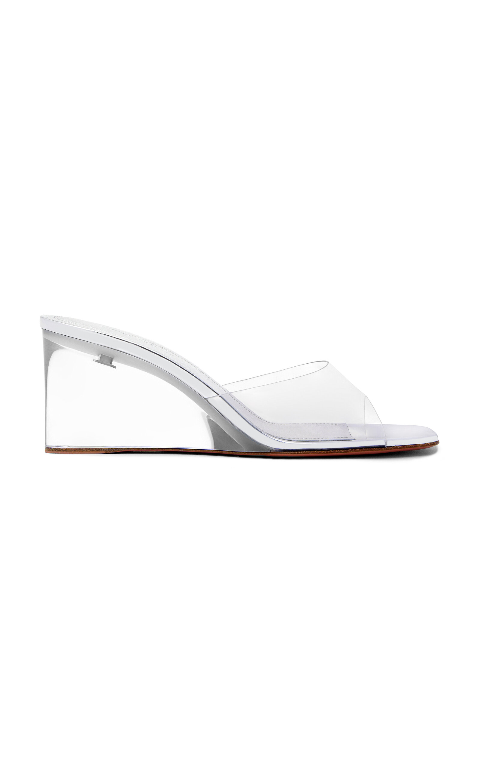 Amina Muaddi Lupita PVC Wedge Sandals - Moda Operandi
