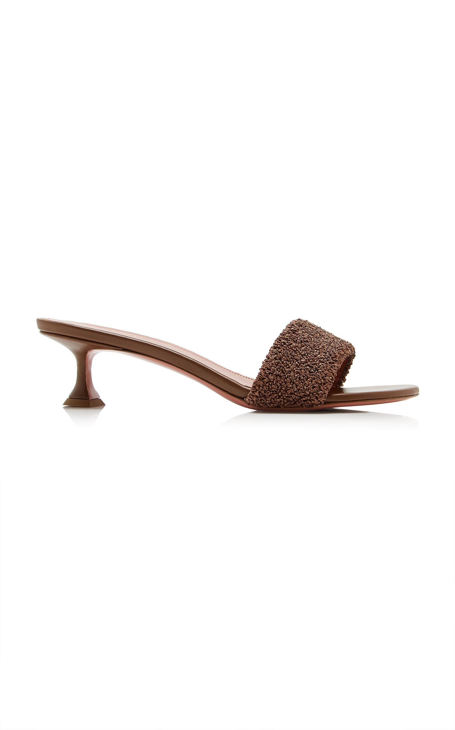 Amina Muaddi Andreea Raffia Sandals