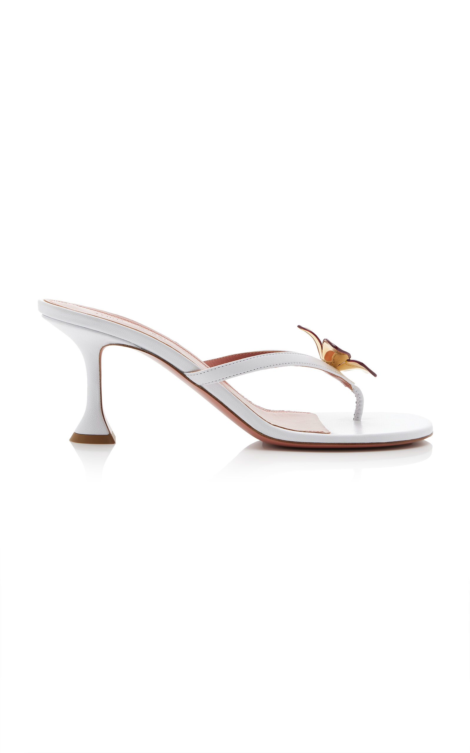 Amina Muaddi Vittoria Thong Leather Slippers - Moda Operandi