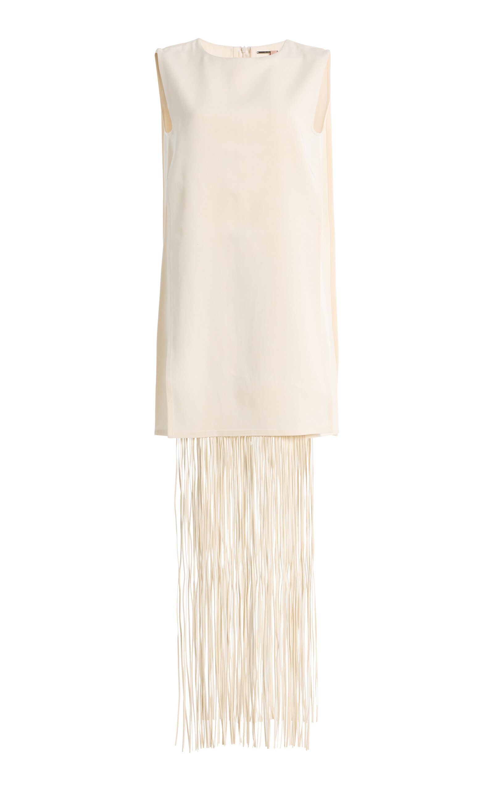 Alexis Mackenzie Convertible Fringed Woven Mini Dress