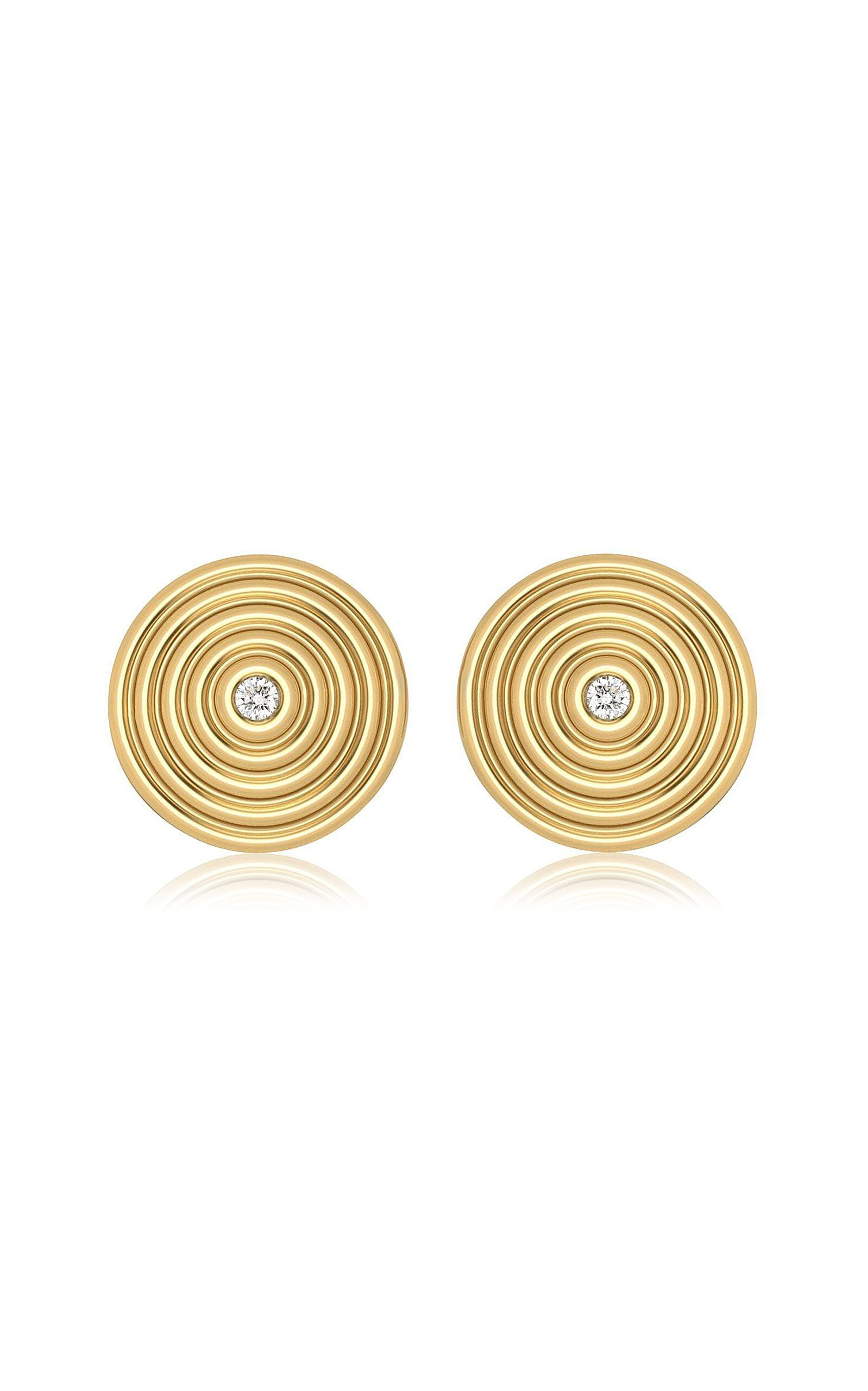 Almasika Universum 18k Yellow Gold Diamond Stud Earrings In Gold