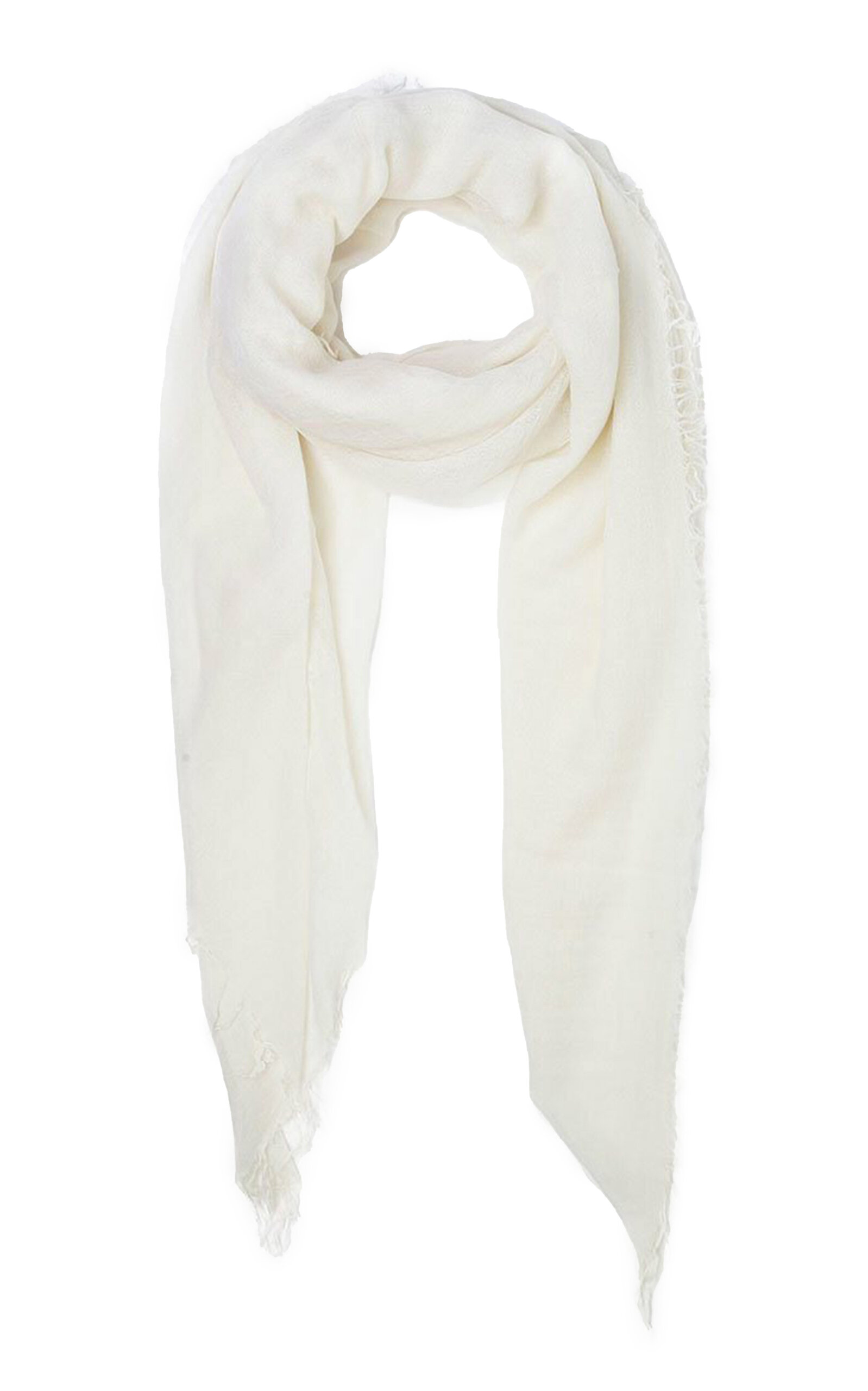 Chan Luu Cashmere-silk Scarf In White