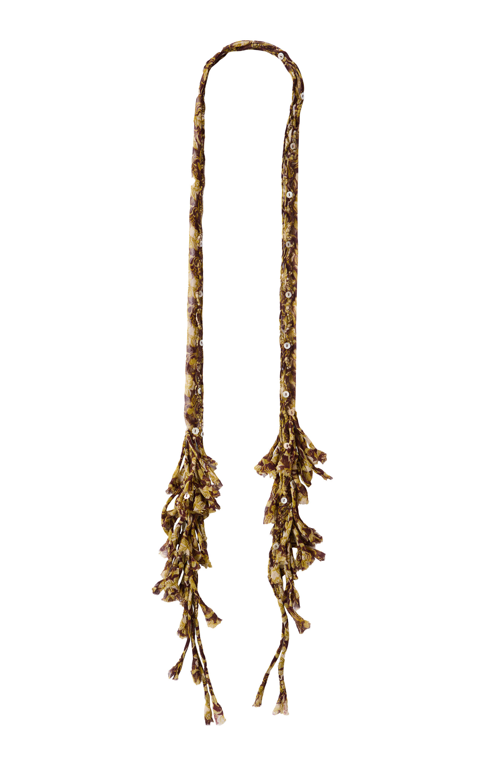 Chan Luu Fringed Skinny Scarf In Brown