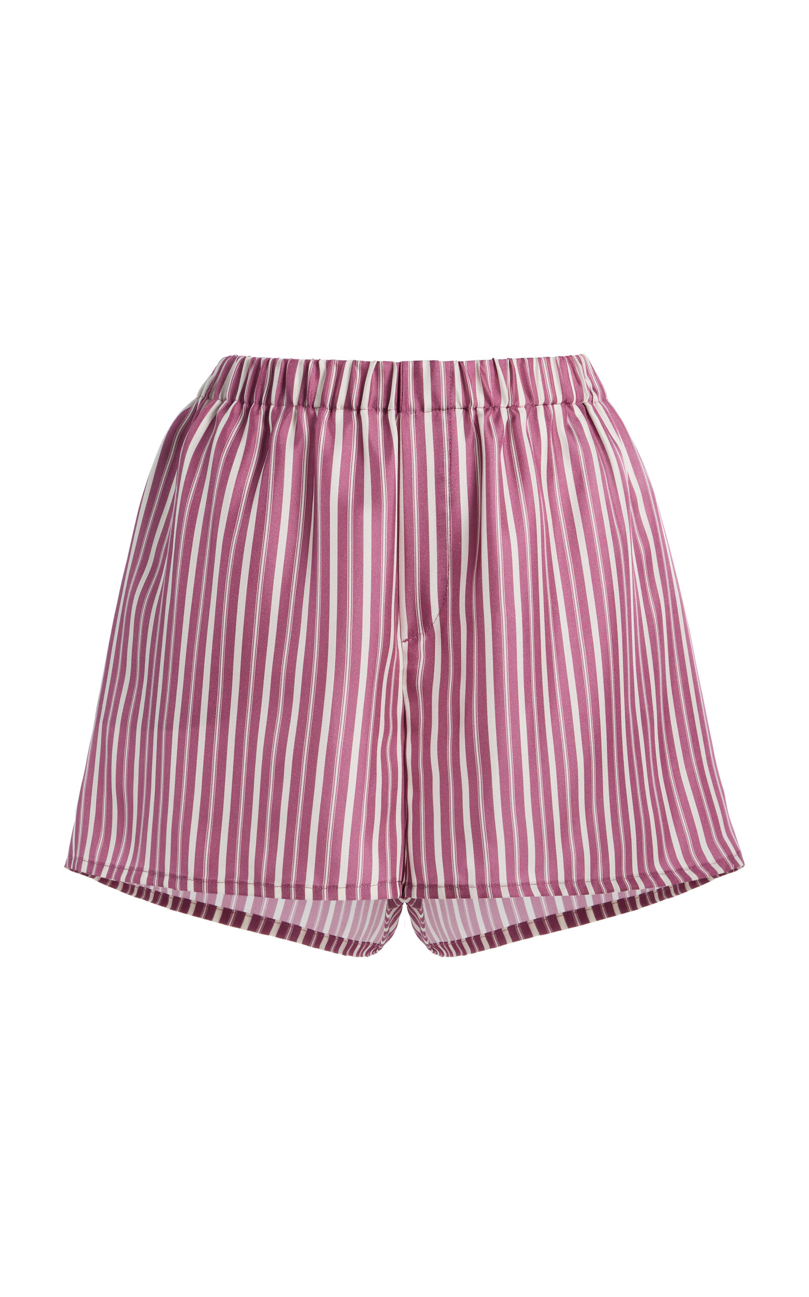 Asceno Franca Striped Silk Shorts