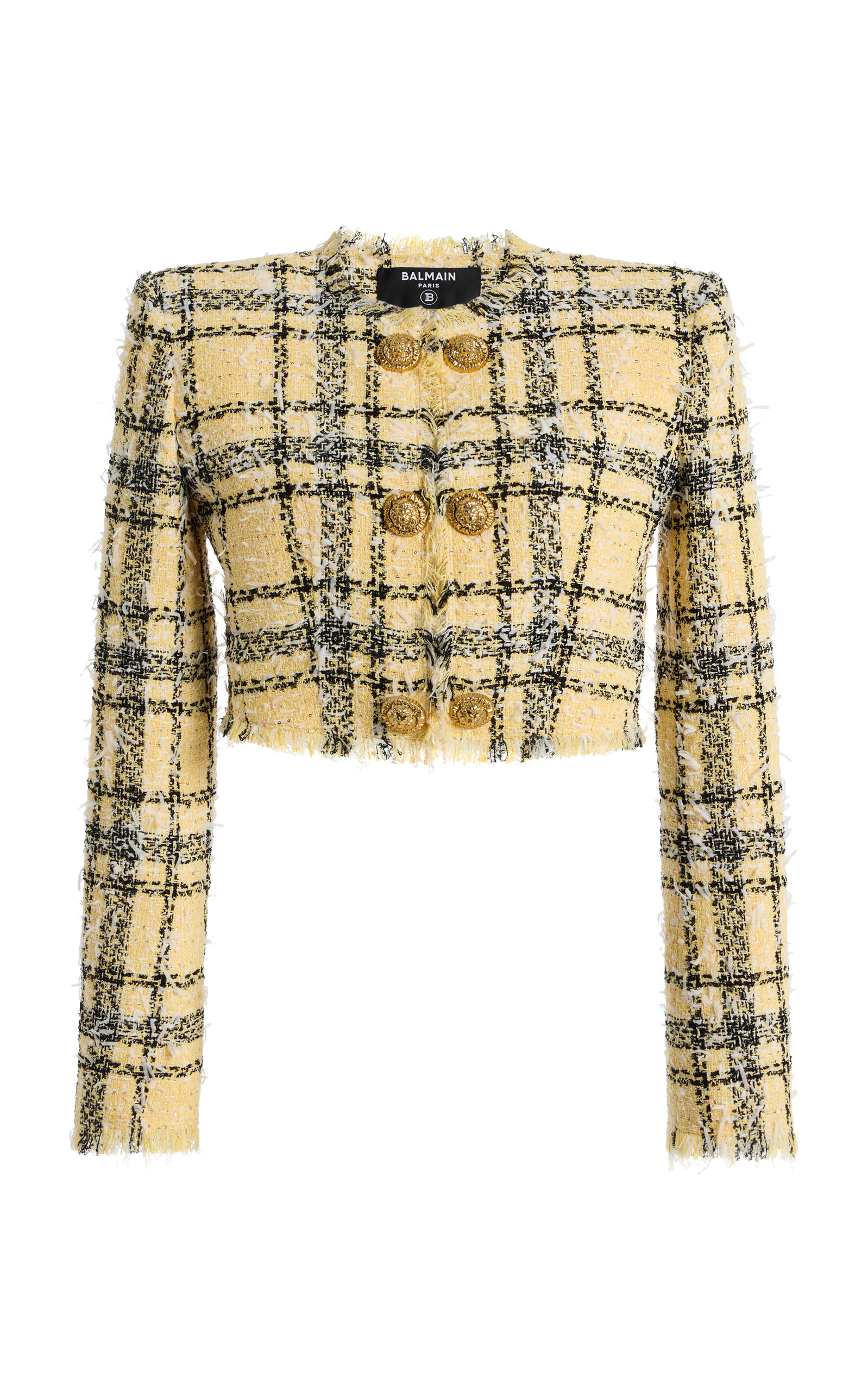 Balmain Glitter Tweed Cropped Jacket