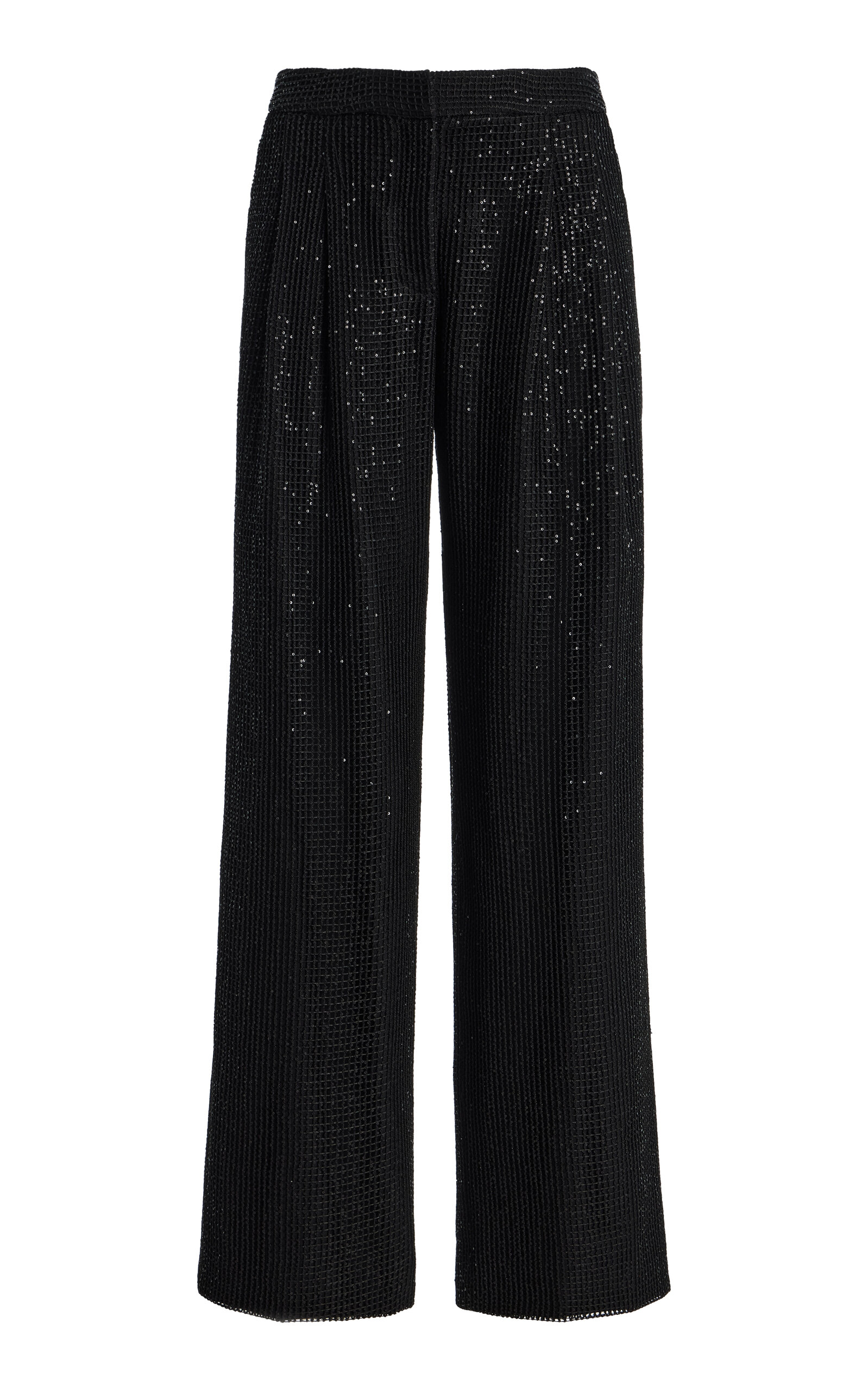 Twp Sulli Pinstripe Pleated Wide-leg Pants In Black