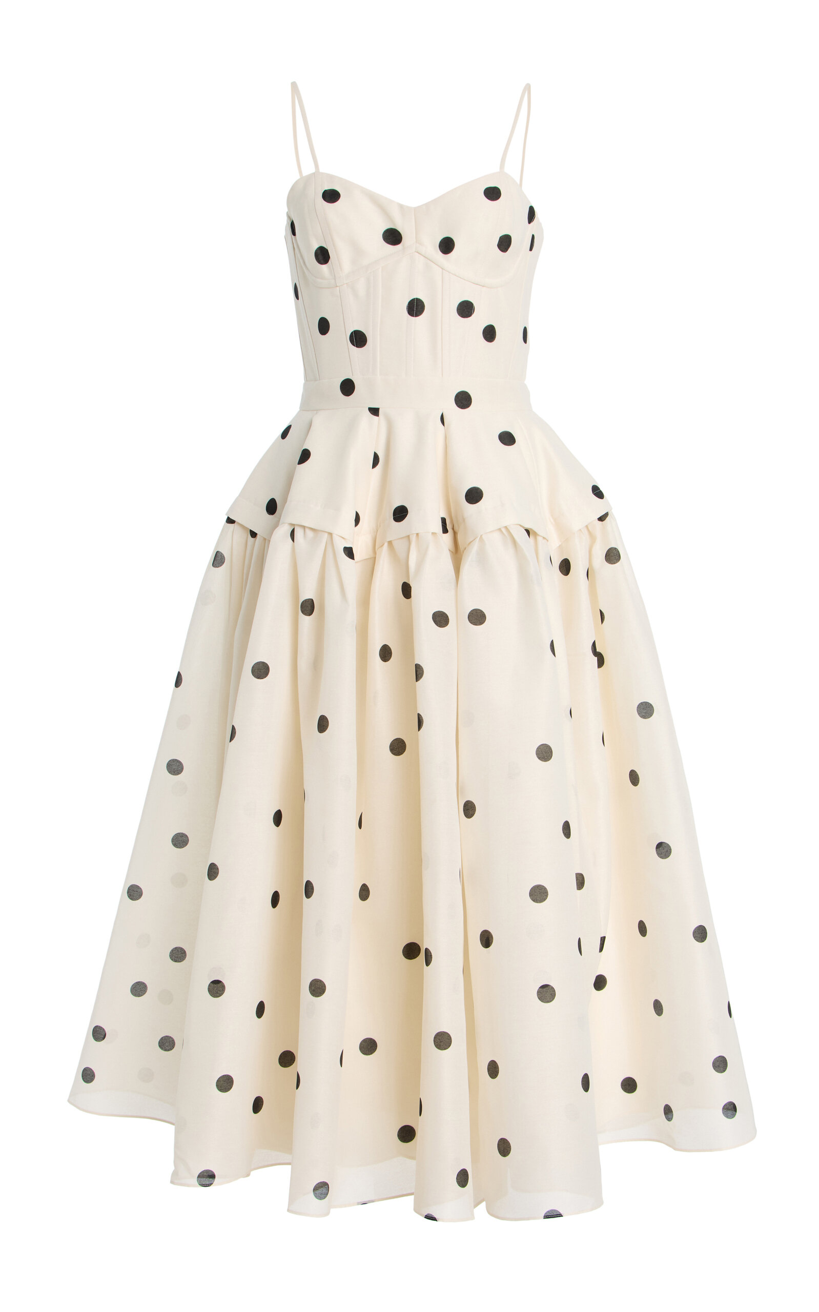 Alexis Parma Polka-Dot Crepe Midi Dress