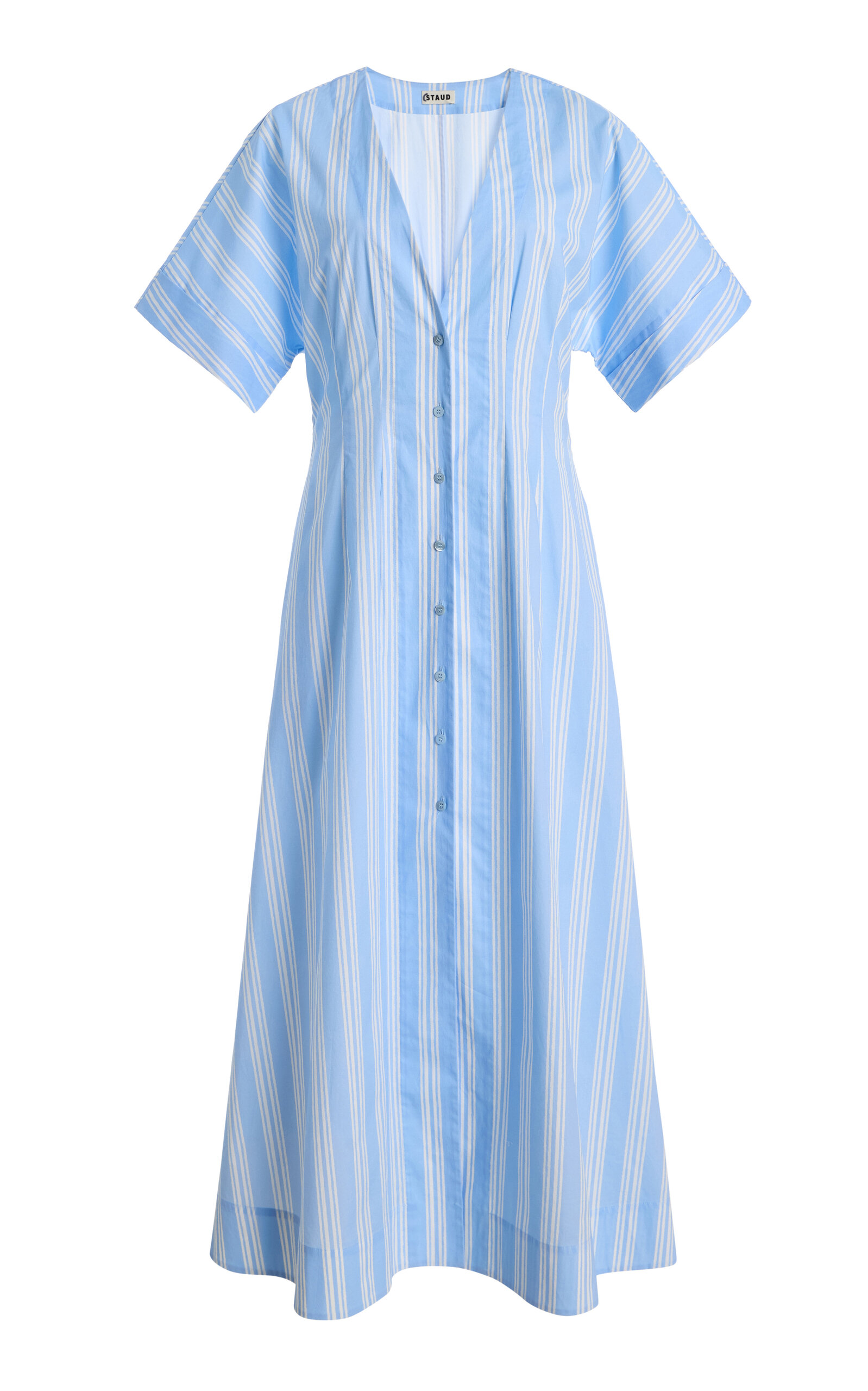 STAUD Elle Stretch-Cotton Midi Dress