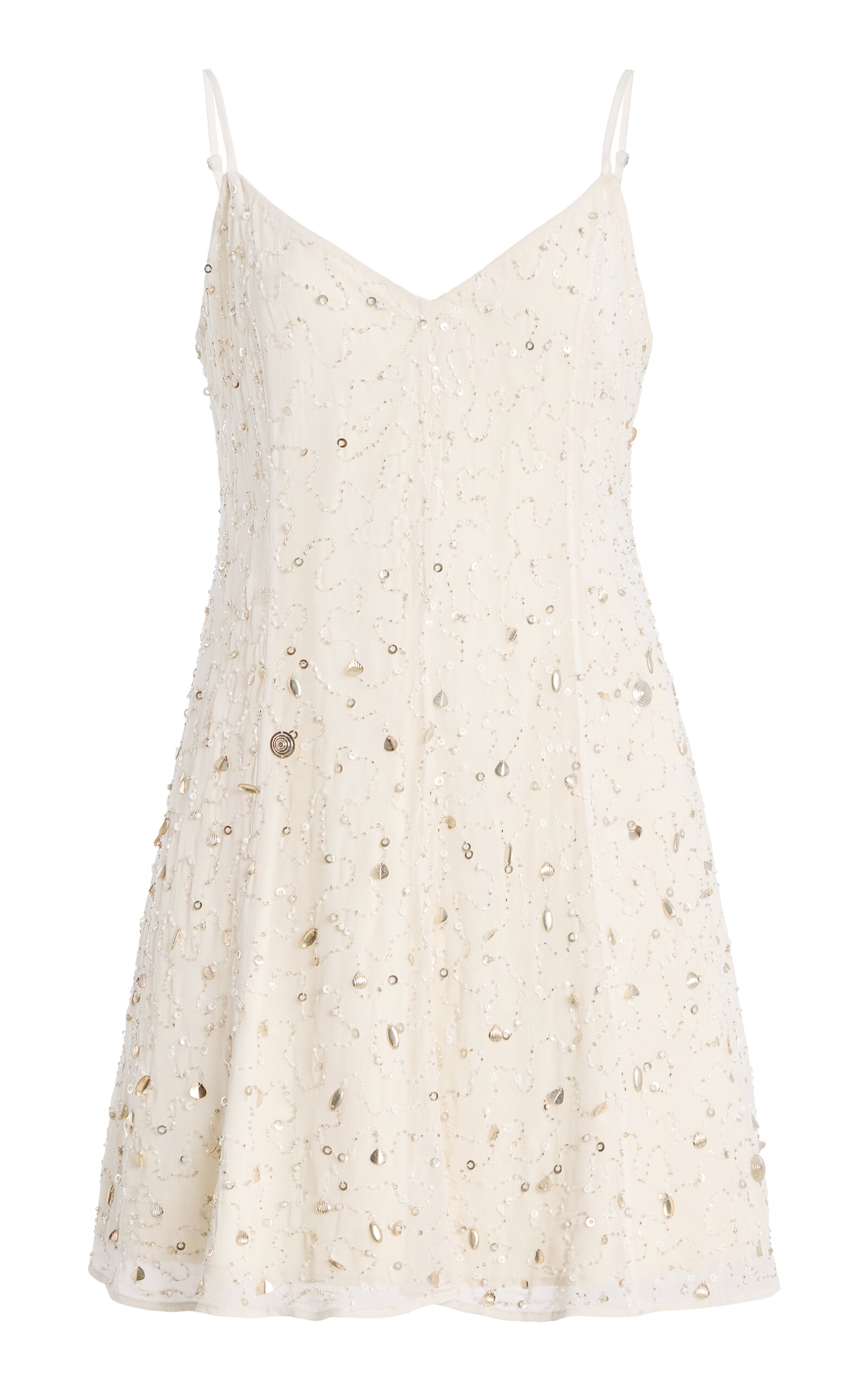 STAUD Emily Embellished Chiffon Mini Dress
