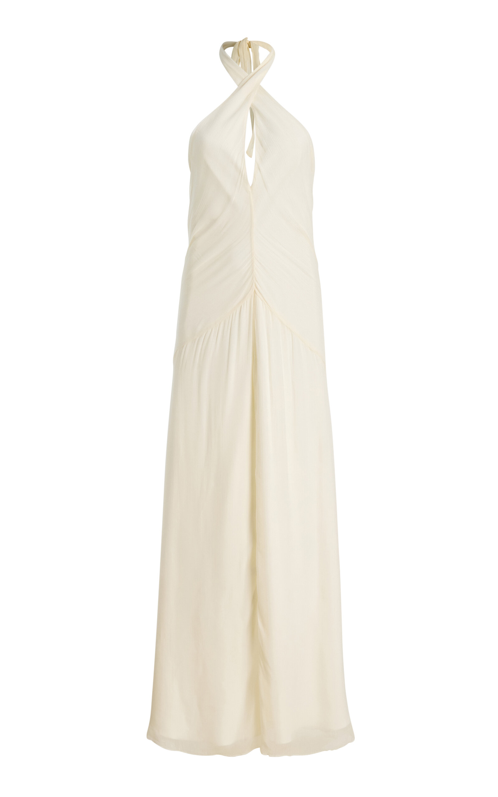Staud Abigail Halter Dress In Ecru | ModeSens Staud Abigail Halter Dress In Ecru | ModeSens