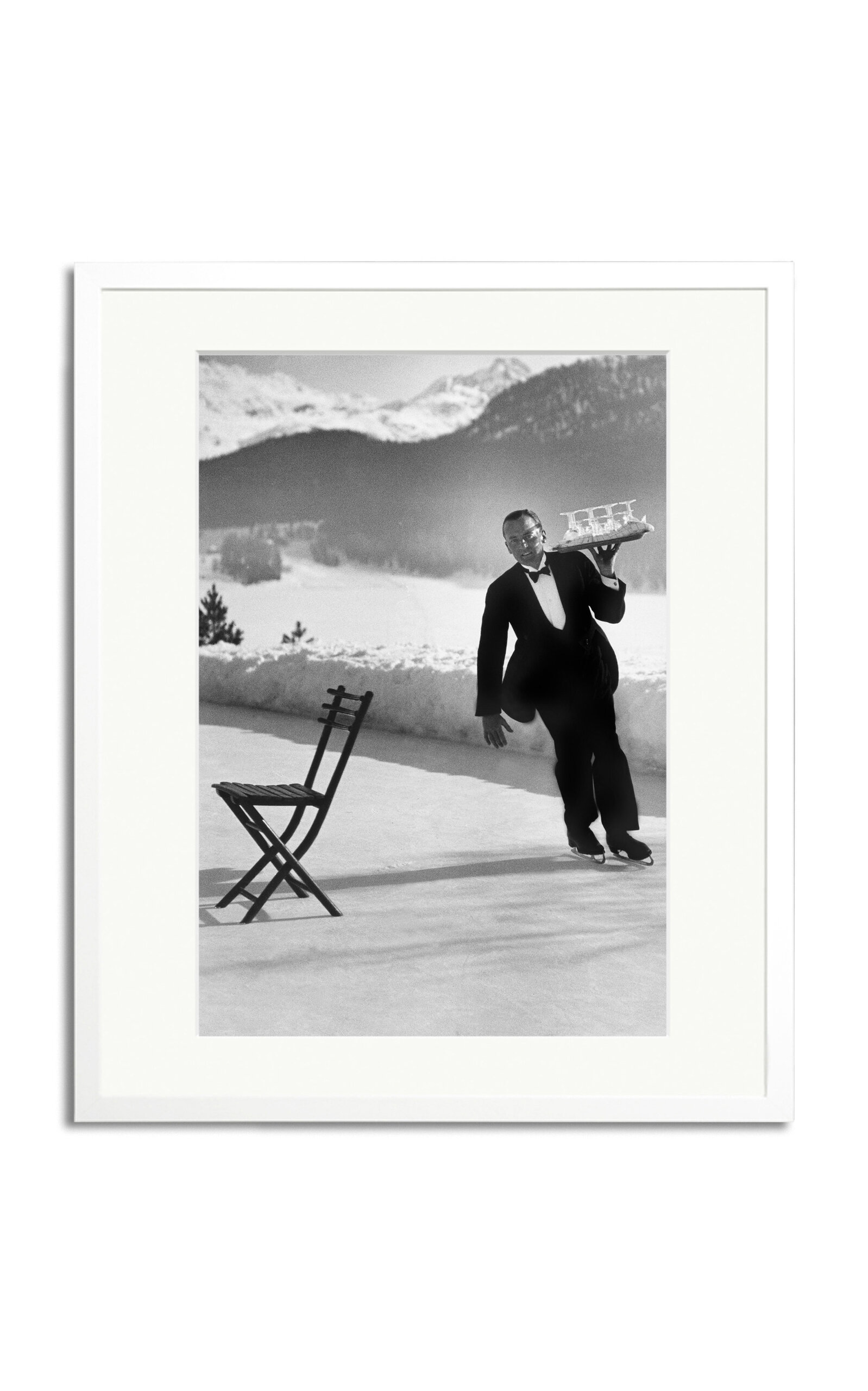 Sonic Editions The Waiter's Practice Framed Photography Print In White