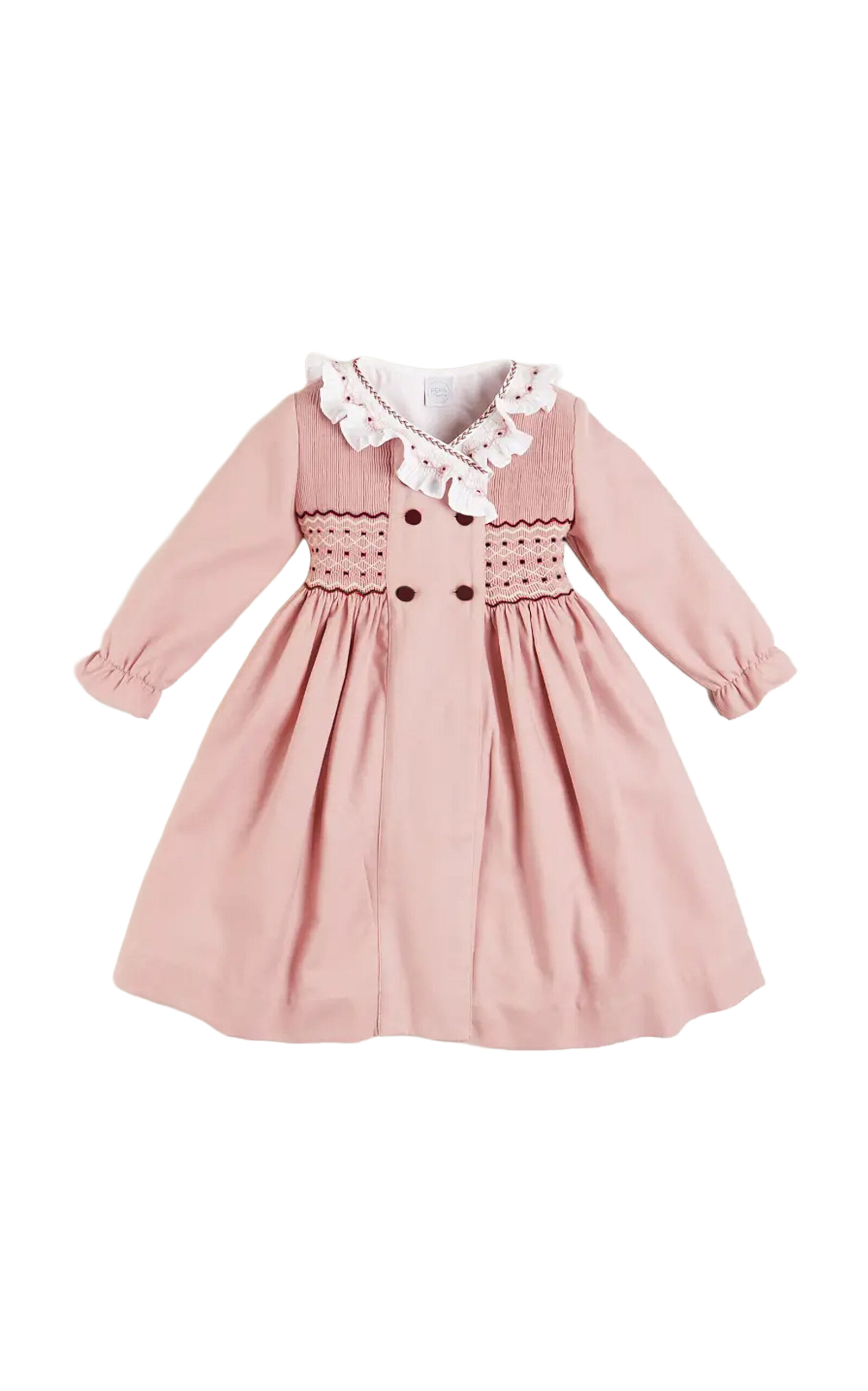 Pepa London Kids' Smocked Double Breasted Dress
