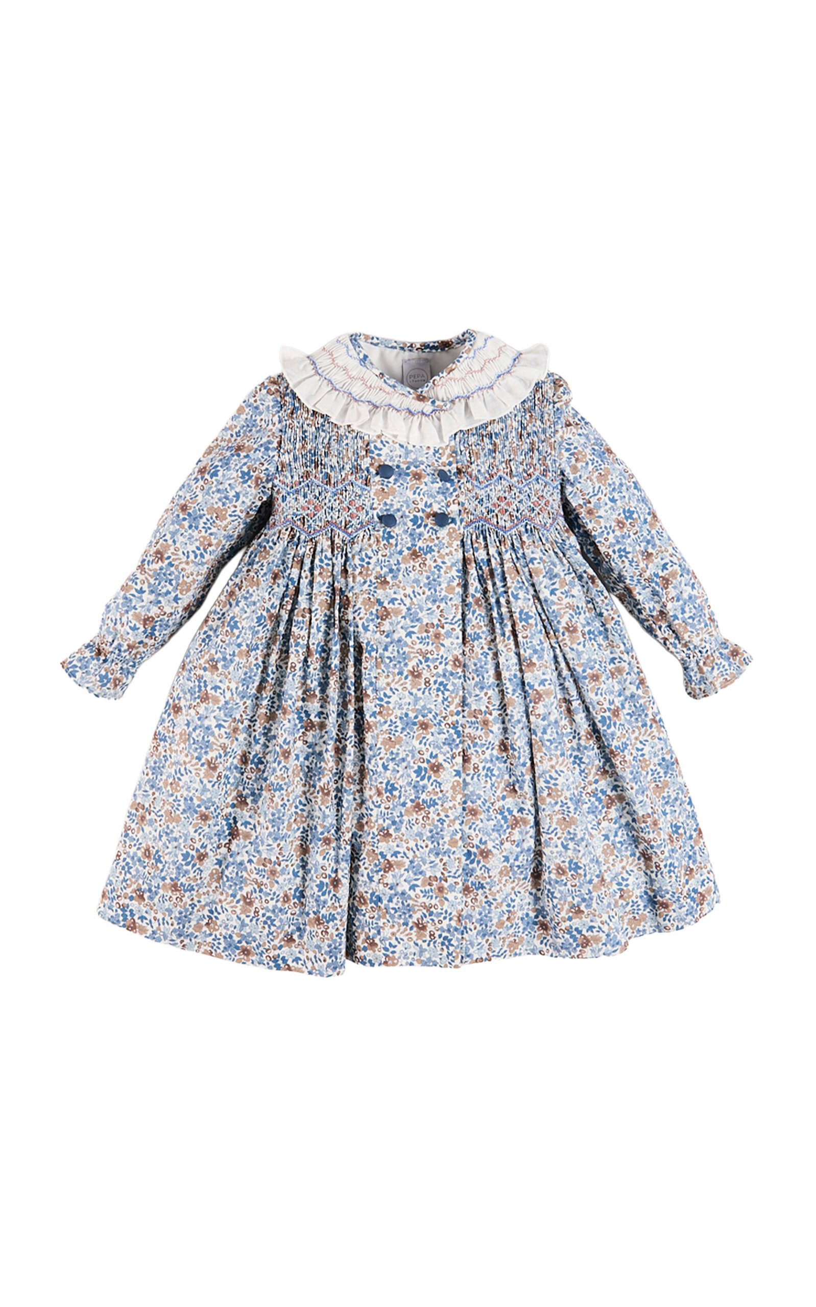 Pepa London Kids' Beatrice Floral Double Breasted Dress