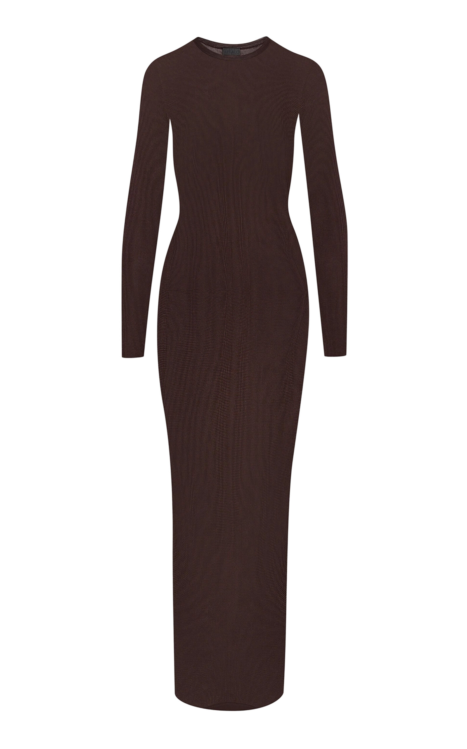 Aflalo Boehm Ribbed-knit Dress In Brown