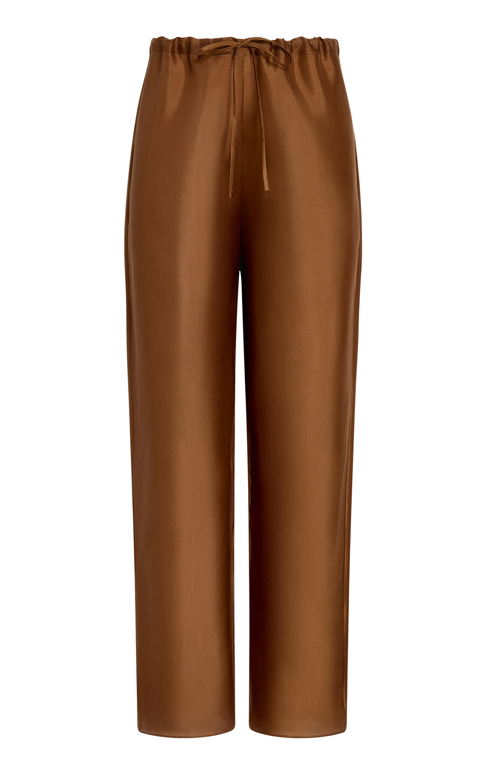 Aflalo Byron Silk Pants In Brown