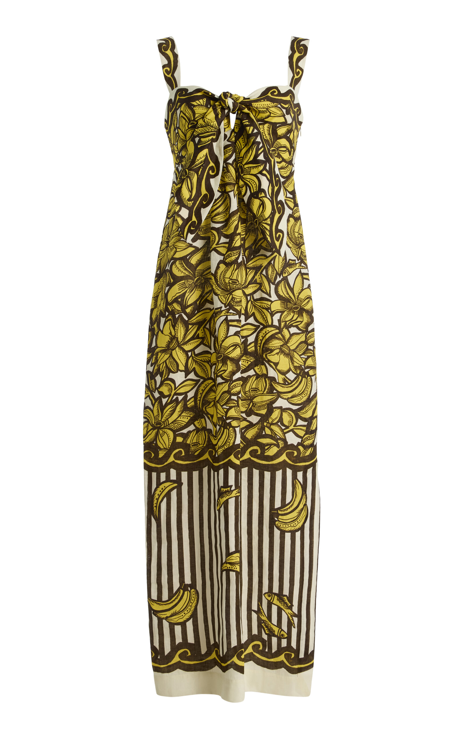 ALÉMAIS Mona Printed Hemp Midi Dress