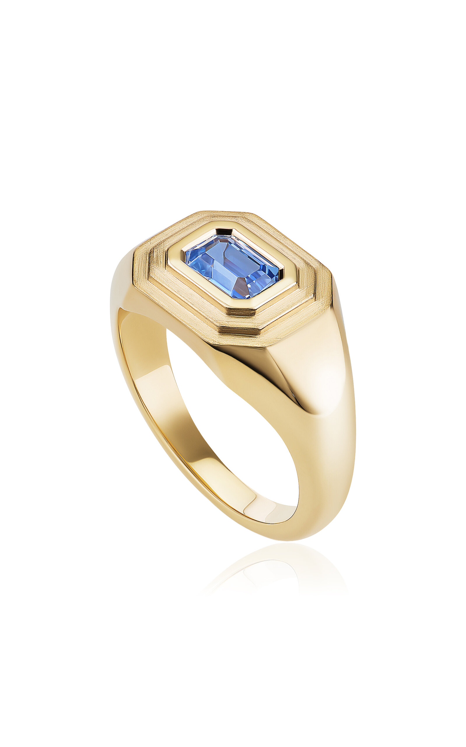 Fiametta 14k Yellow Gold Sapphire Pinky Ring