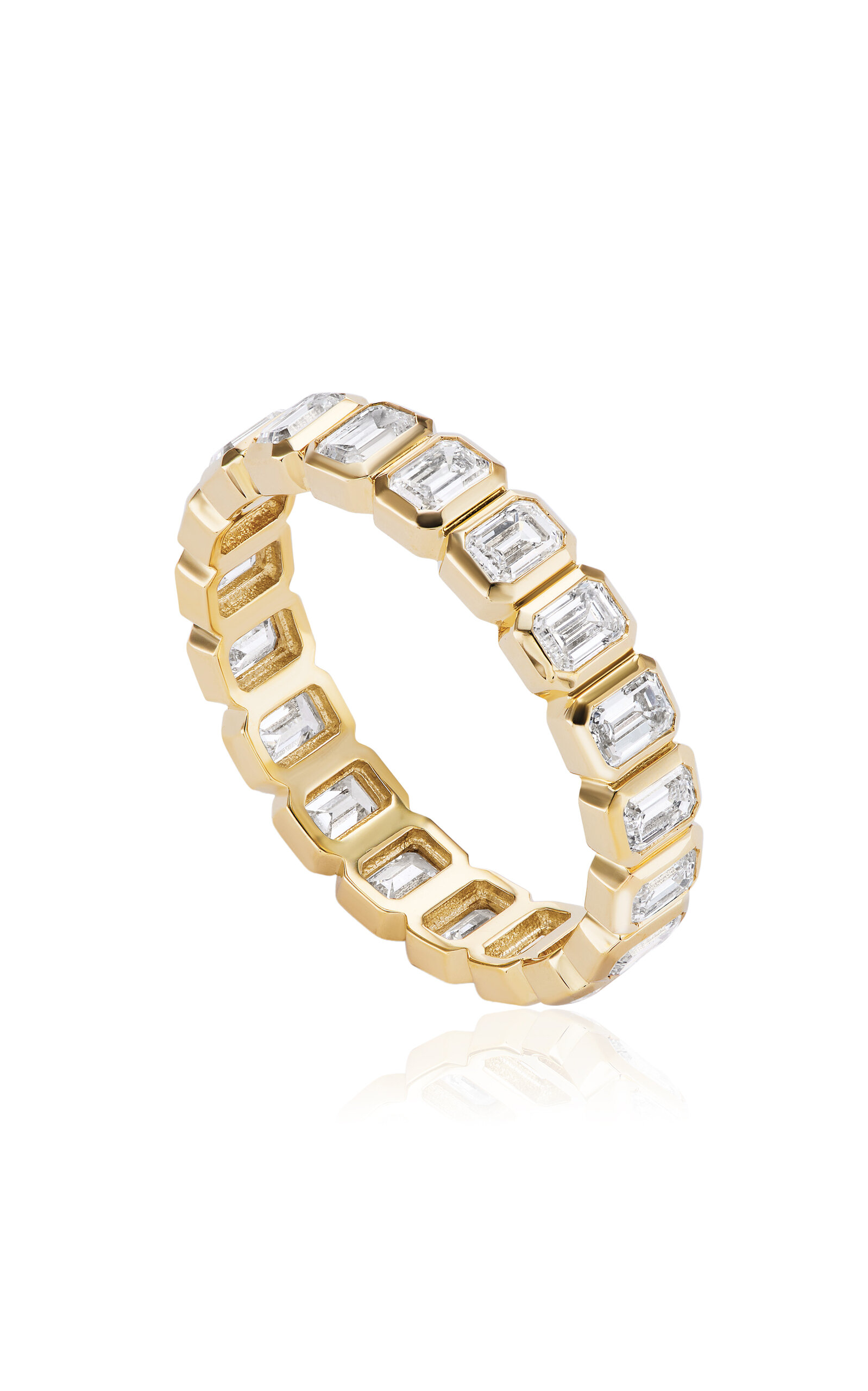 Fiametta 14k Yellow Gold Diamond Bezel Eternity Ring