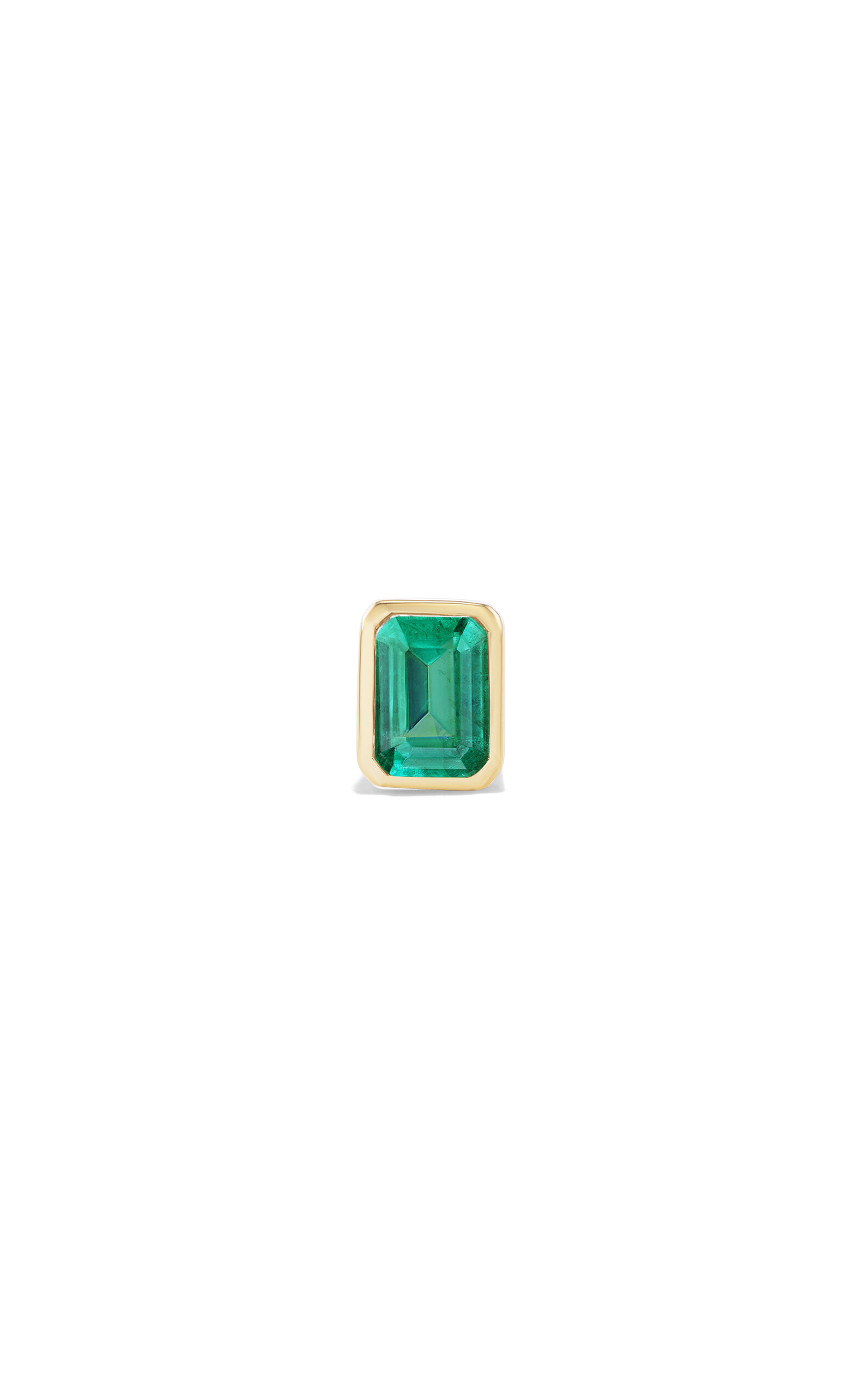 Fiametta 14k Yellow Gold Emerald Single Earring