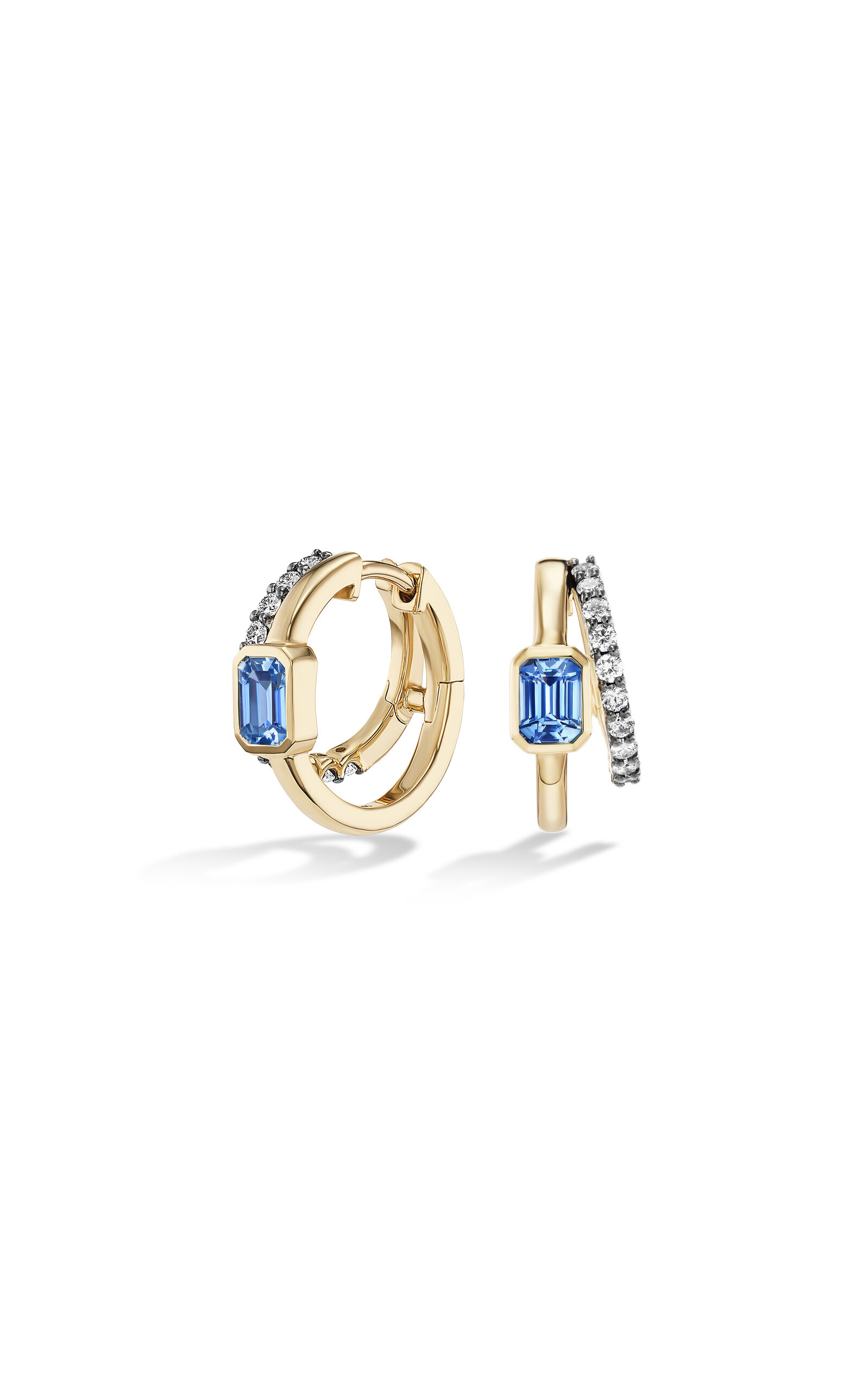 Fiametta 14k Yellow Gold Sapphire Earrings