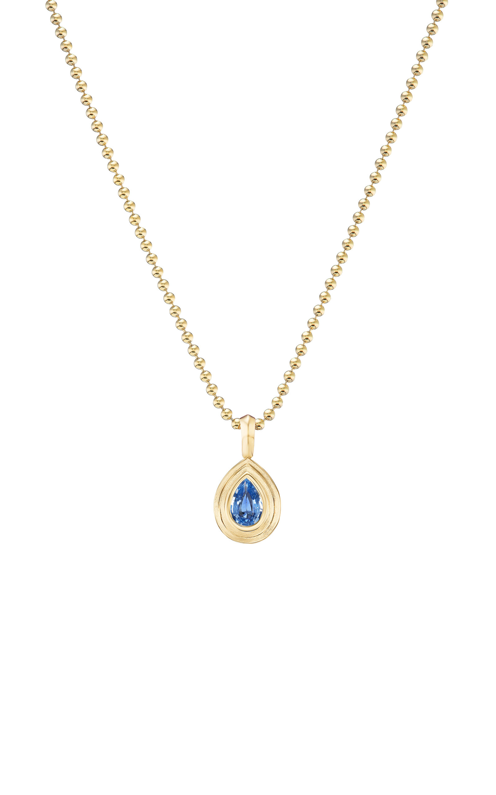 Fiametta 14k Yellow Gold Sapphire Necklace