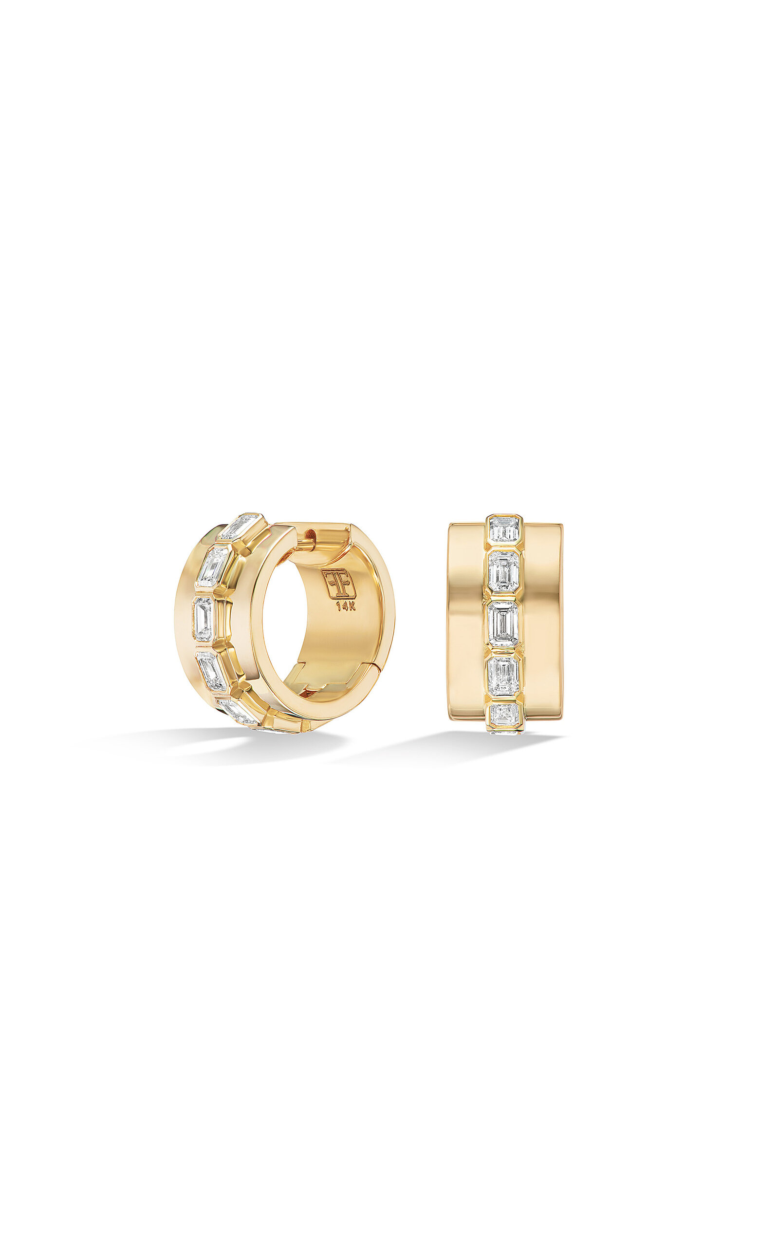 Fiametta 14k Yellow Gold Diamond Hoop Earring In Gold