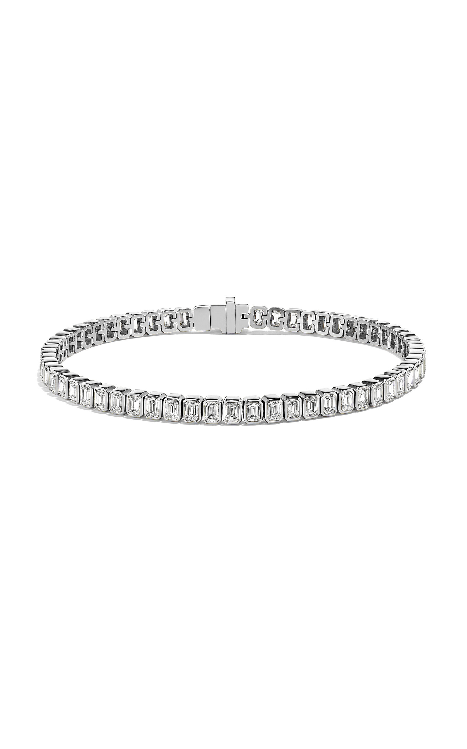 Fiametta 14k White Gold Diamond Tennis Bracelet In Silver