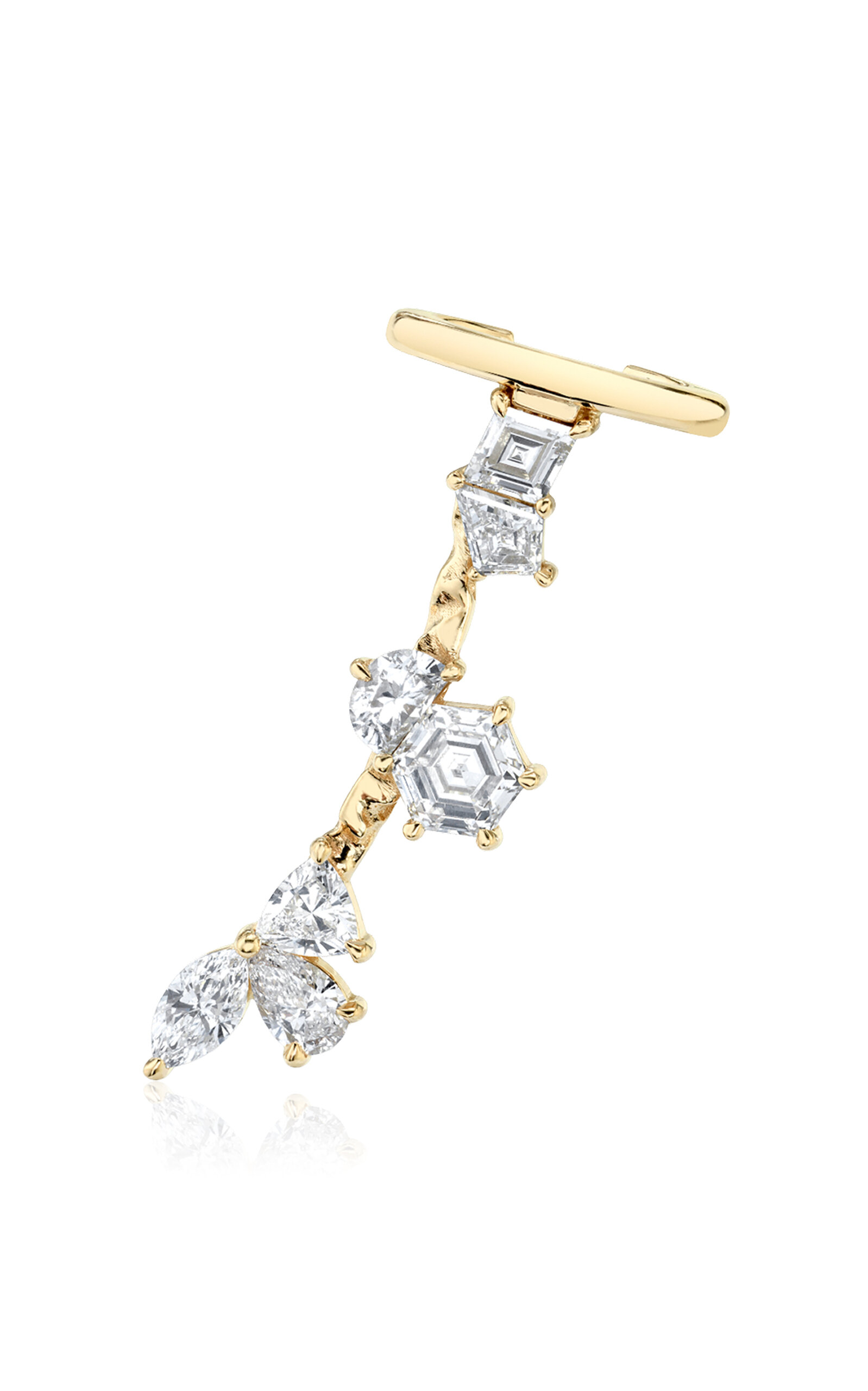 Vrai 14k Yellow Gold Lab-grown Diamond Ear Climber Earring; Right