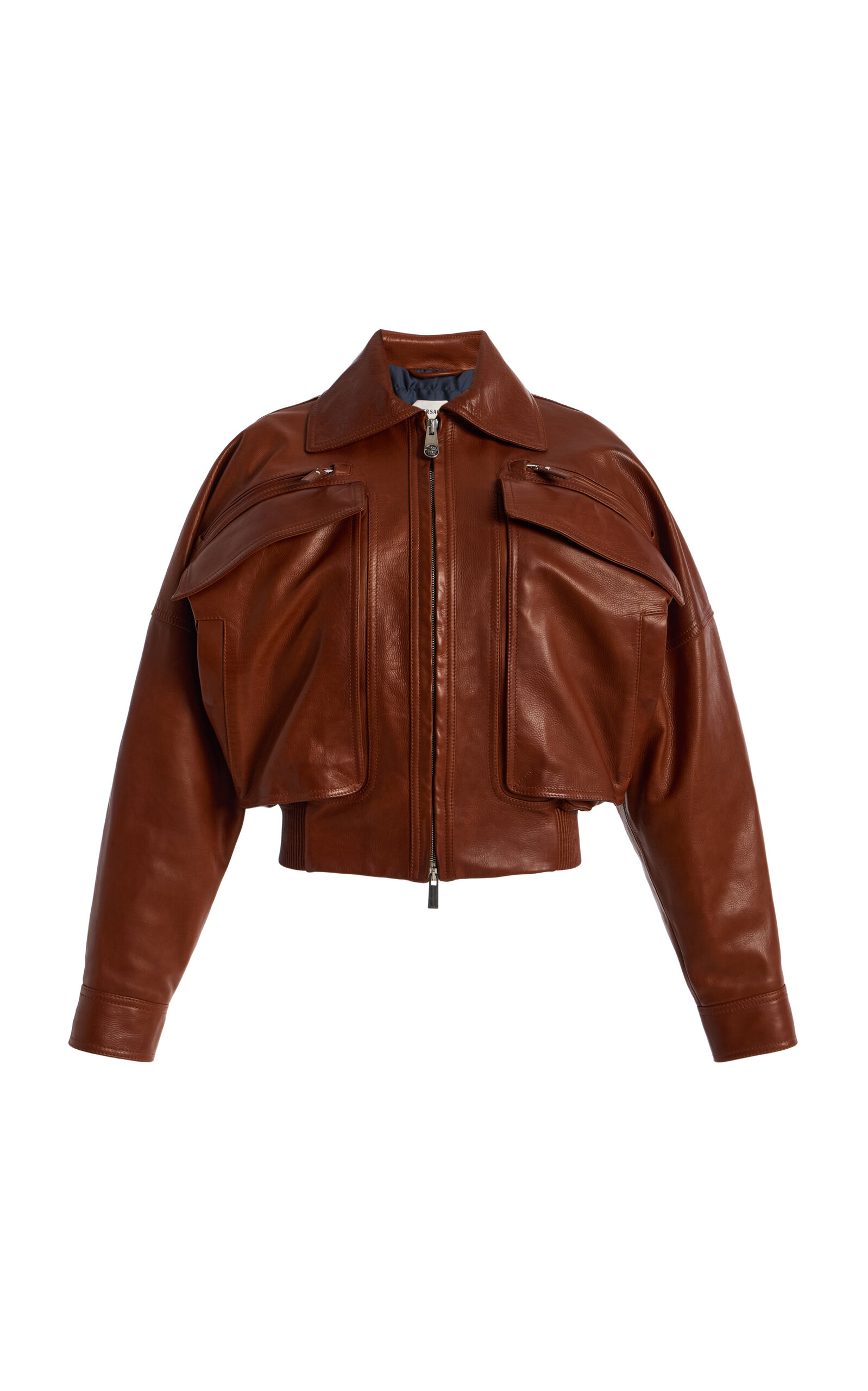 Versace Cropped Leather Jacket