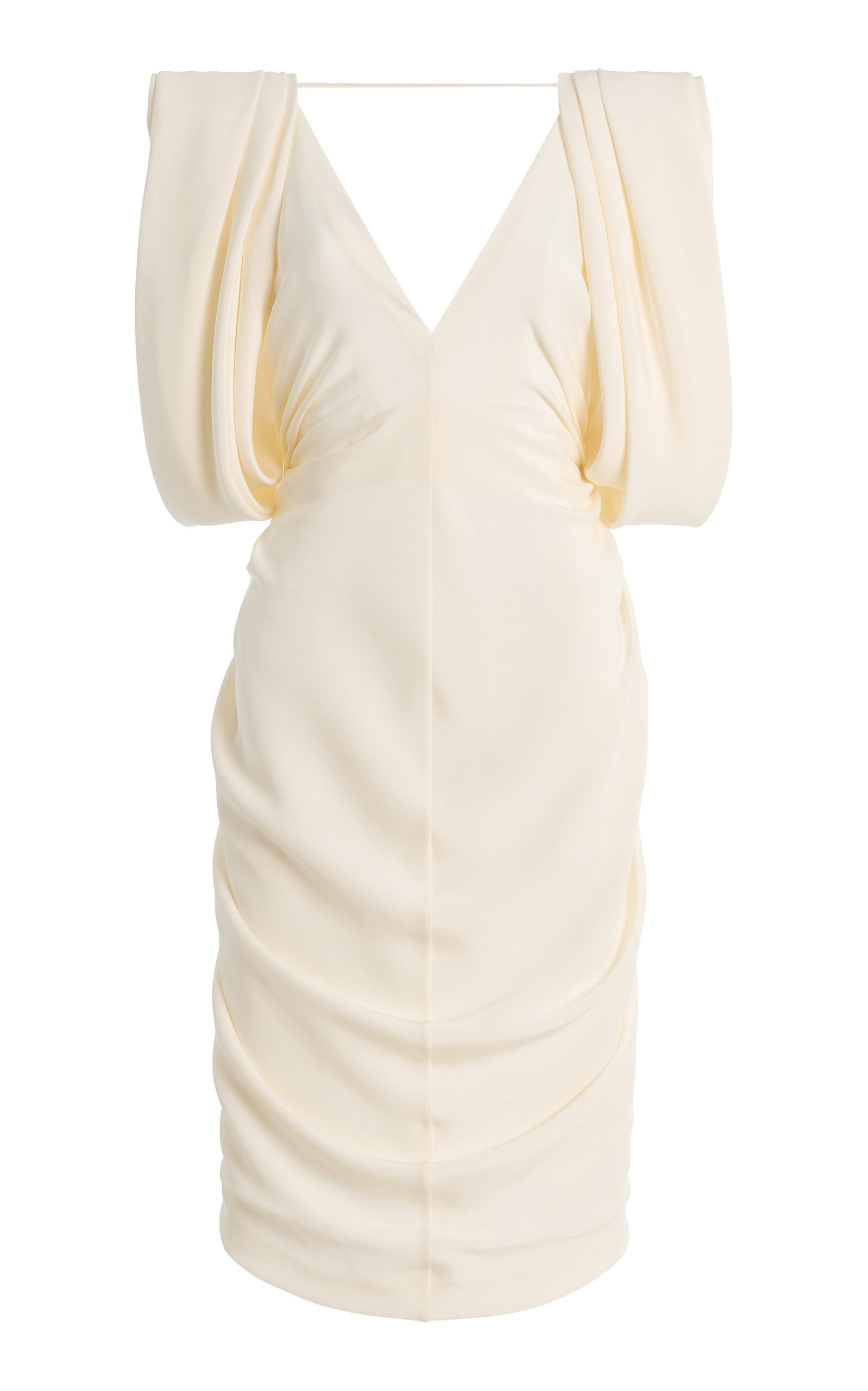Versace Ruffled Silk Midi Dress