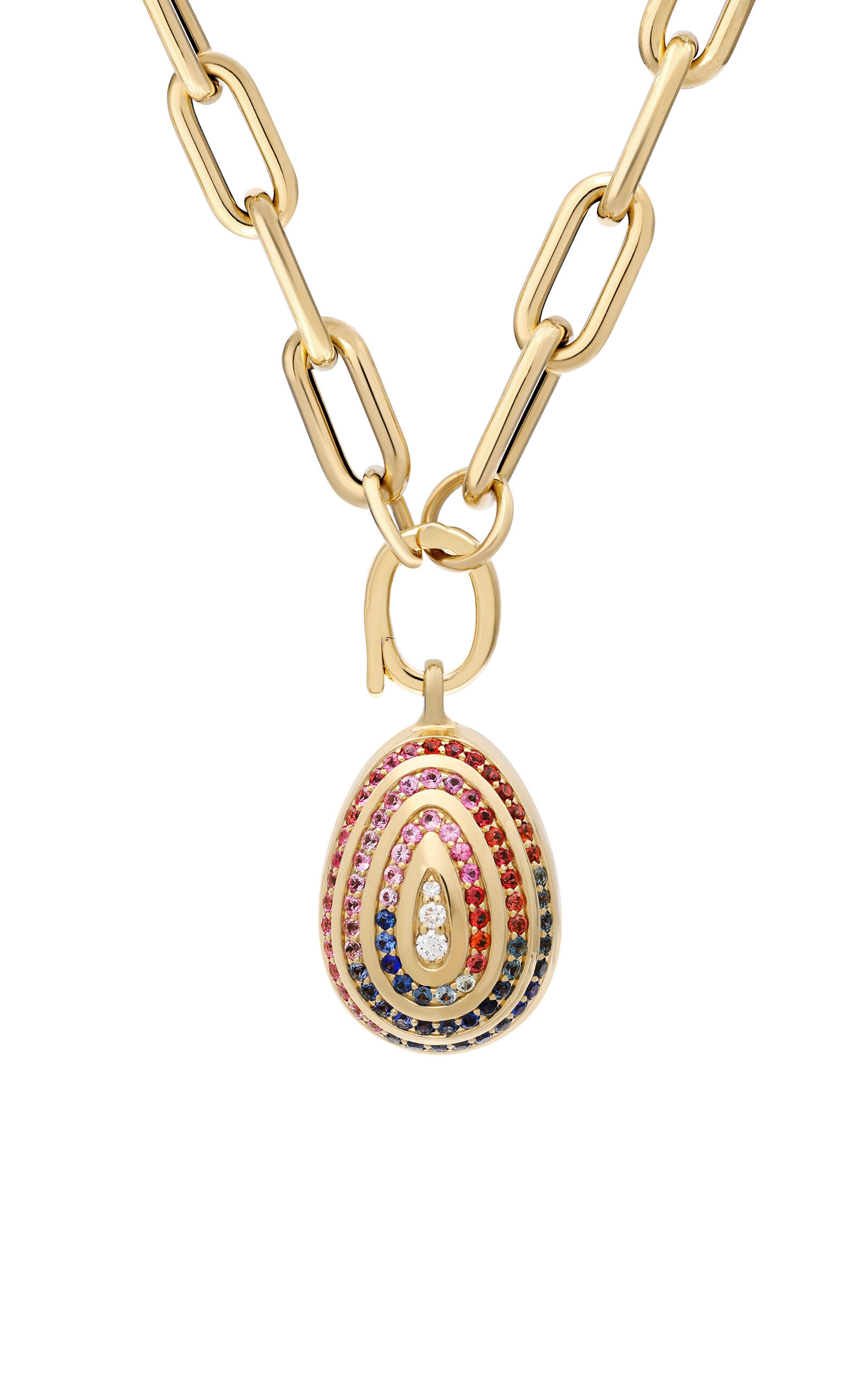 State Property Cosmic Egg Confetti Orbit Locket Pendant In Gold