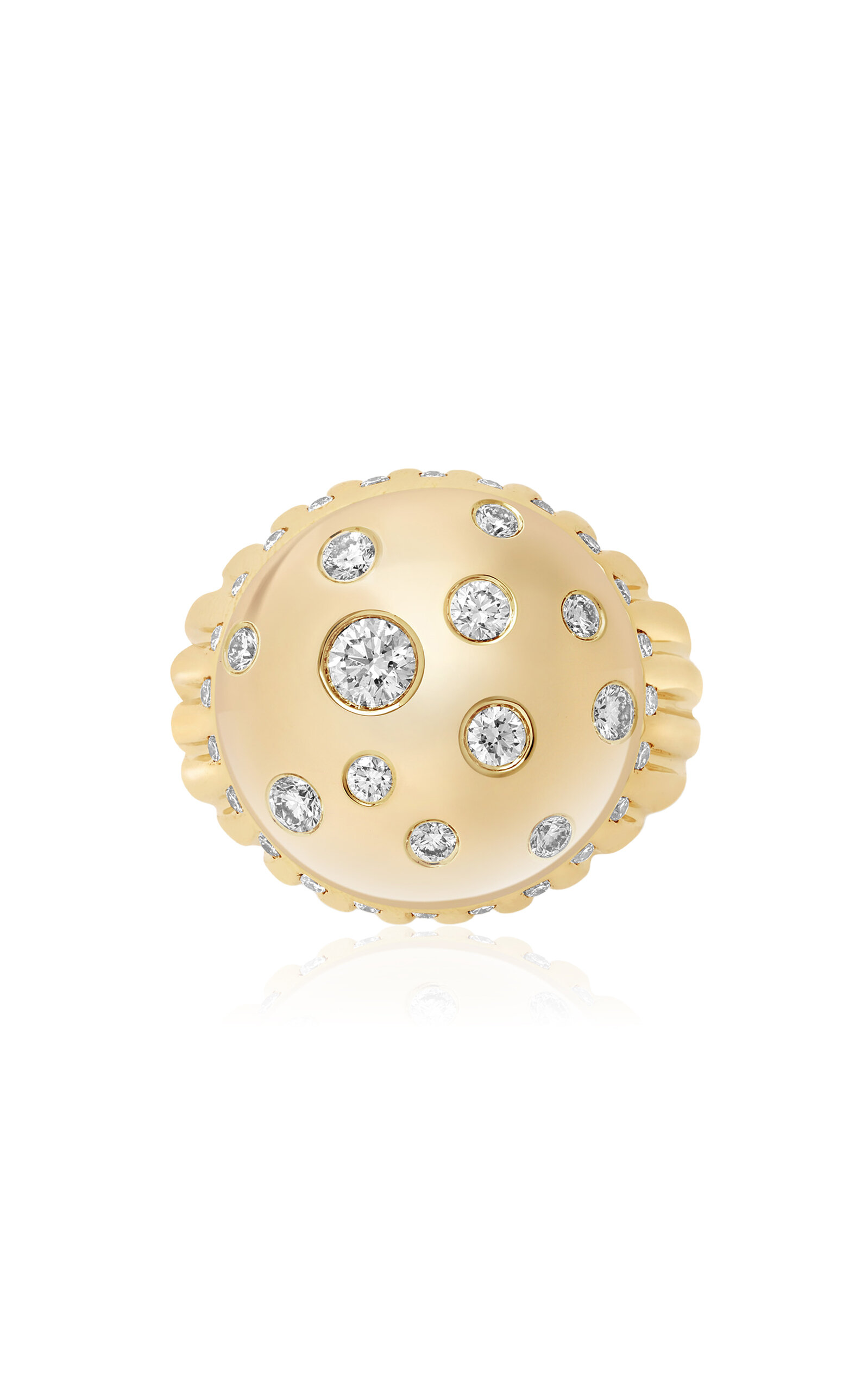 State Property Toadstool Diamond Bombé Ring In Brown