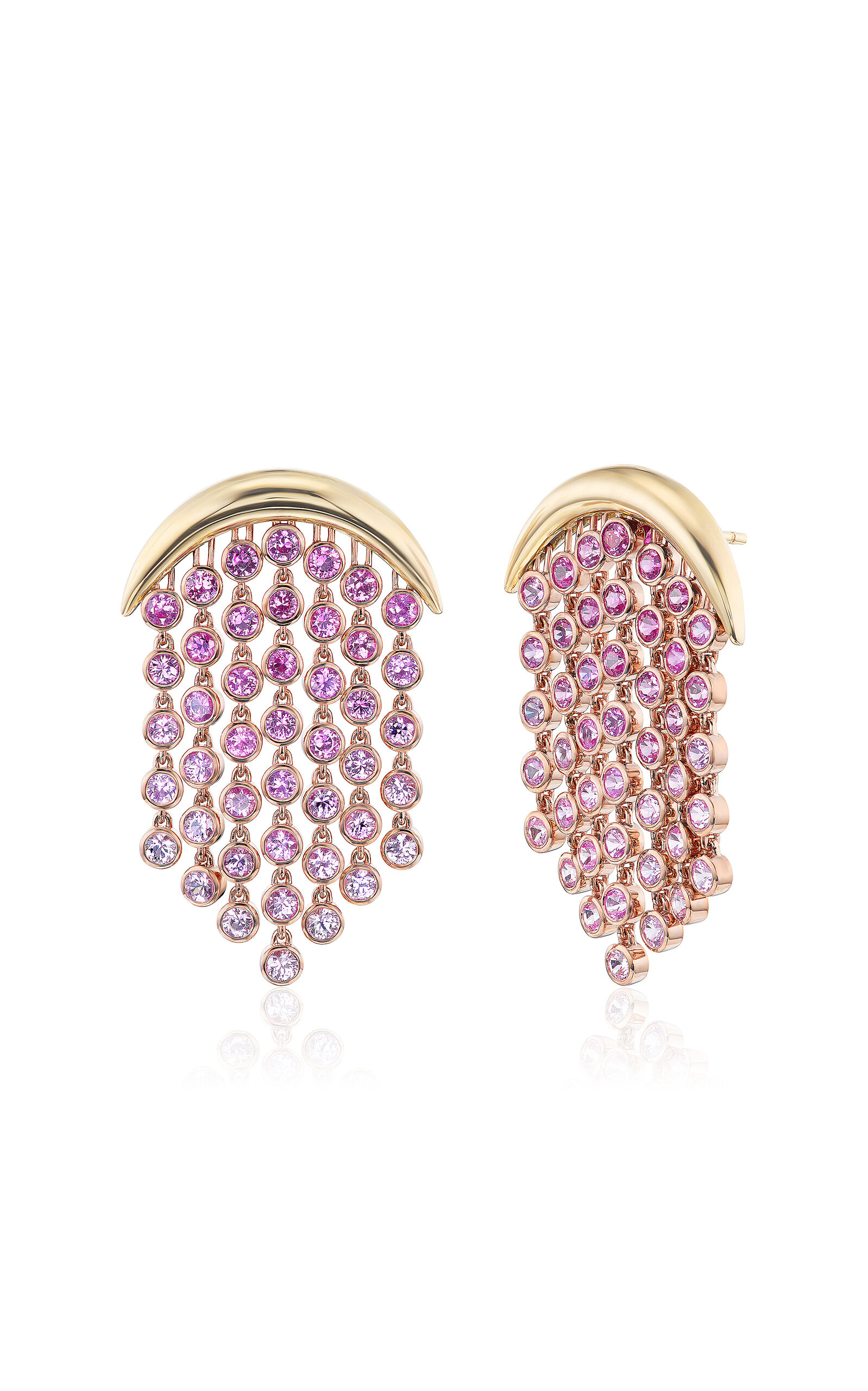 Emily P Wheeler - Fringe 18K Yellow Gold Multi-Stone Earrings - Pink - OS - Moda Operandi - Gifts For Her 22000$