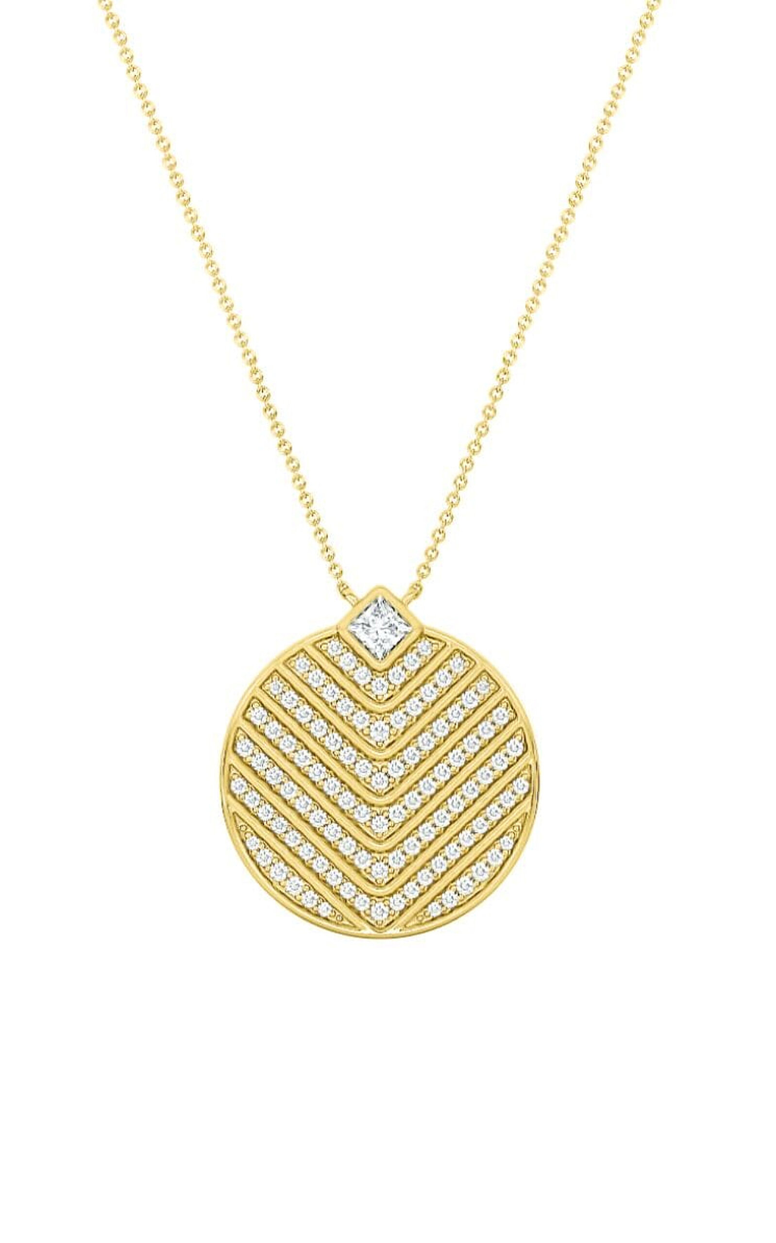 Almasika Veni 18k Yellow Gold Diamond Necklace In Brown