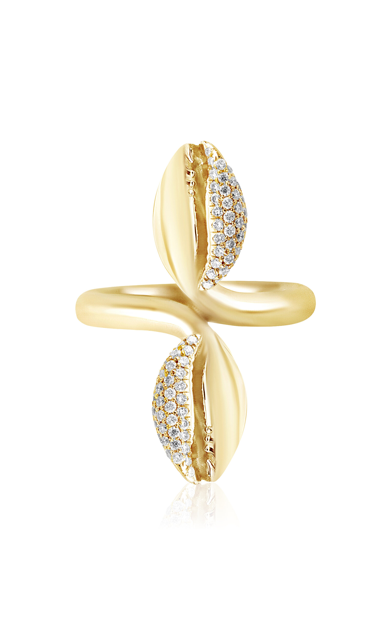 Almasika Le Cauri Ibeji 18k Yellow Gold Diamond Ring In Gold
