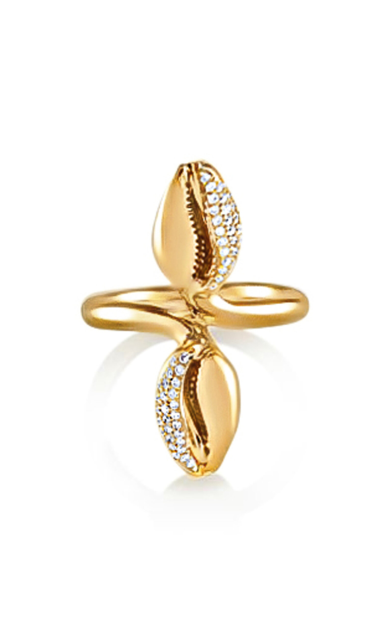 Almasika Le Cauri Ibeji 18k Yellow Gold Diamond Ring In Gold