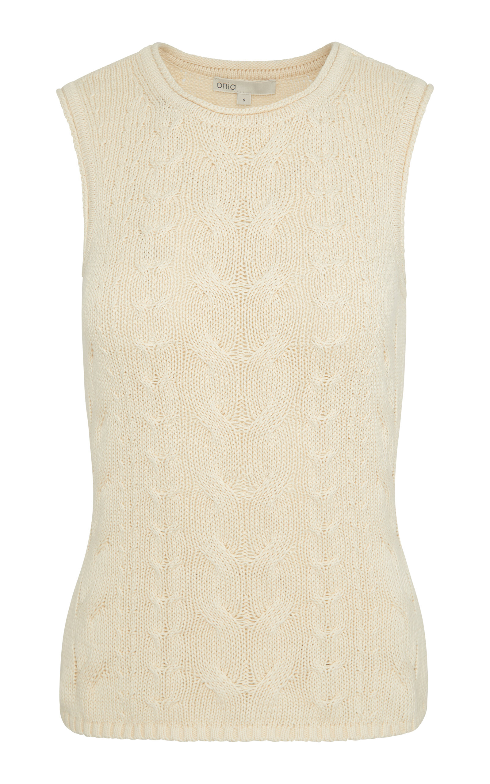 Onia Linen Cable-Knit Linen Top
