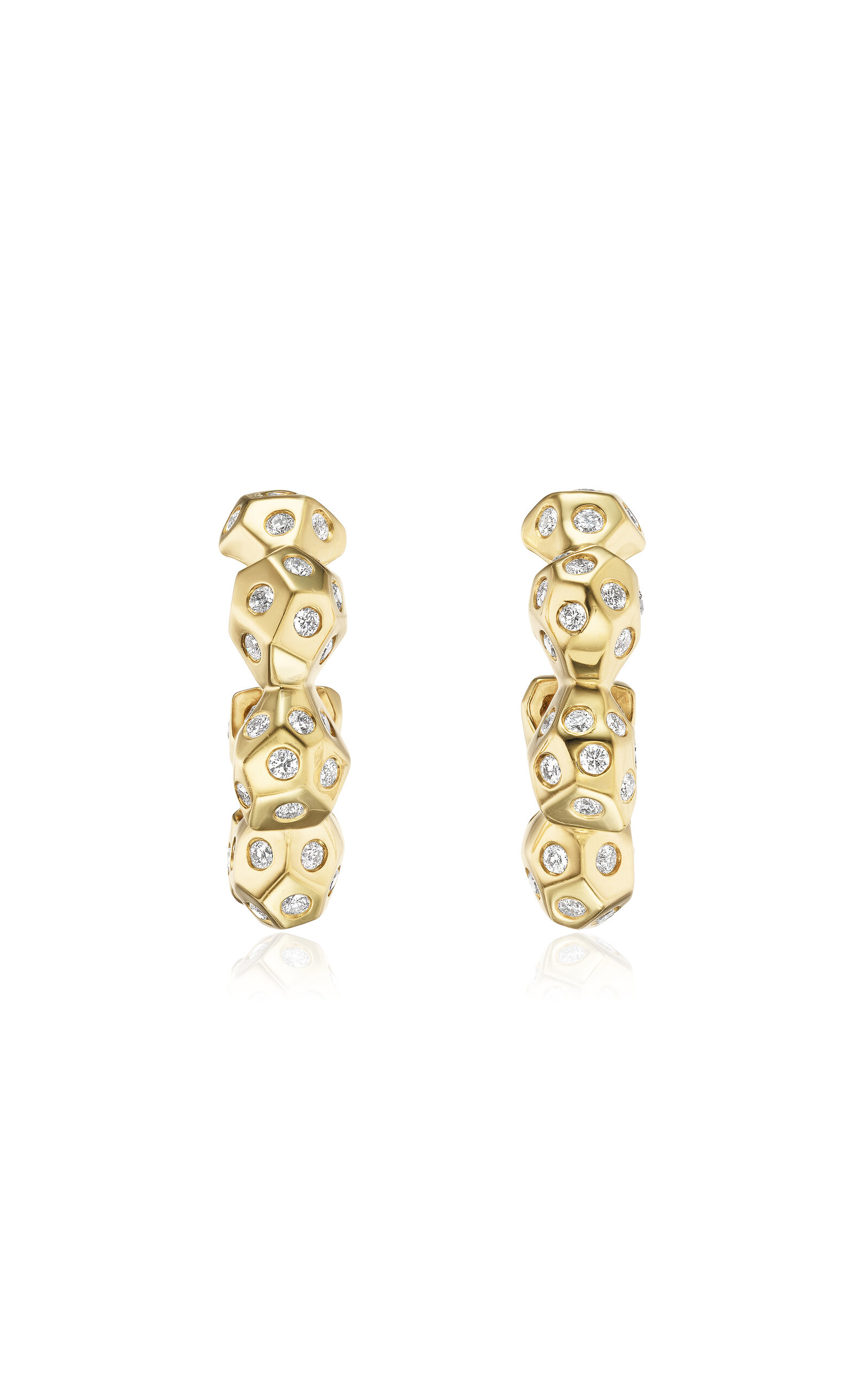 Marlo Laz La Roca 14k Yellow Gold Earrings In Gold