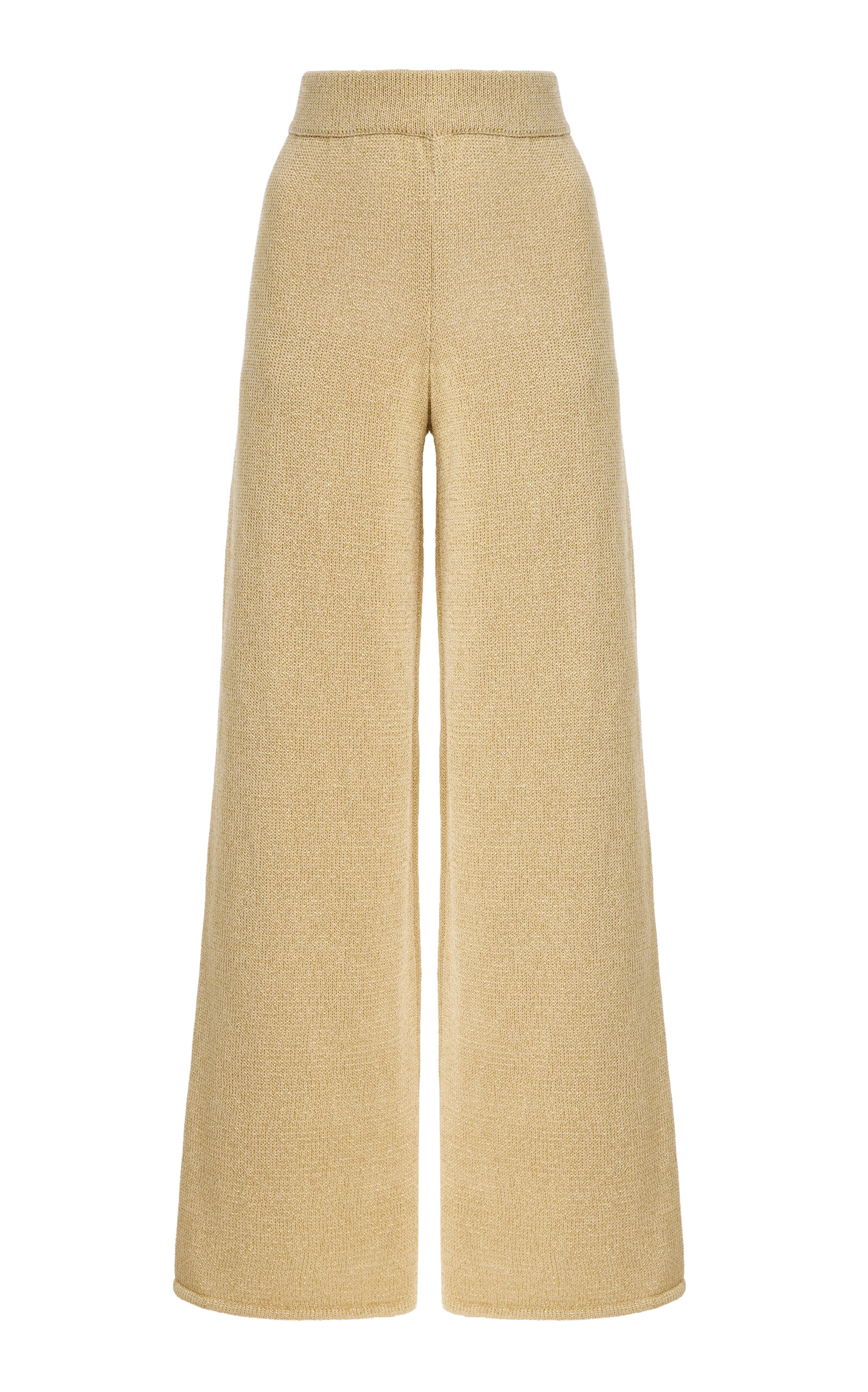 Zulu & Zephyr Exclusive La Isla Lurex Knit High-Waist Pants
