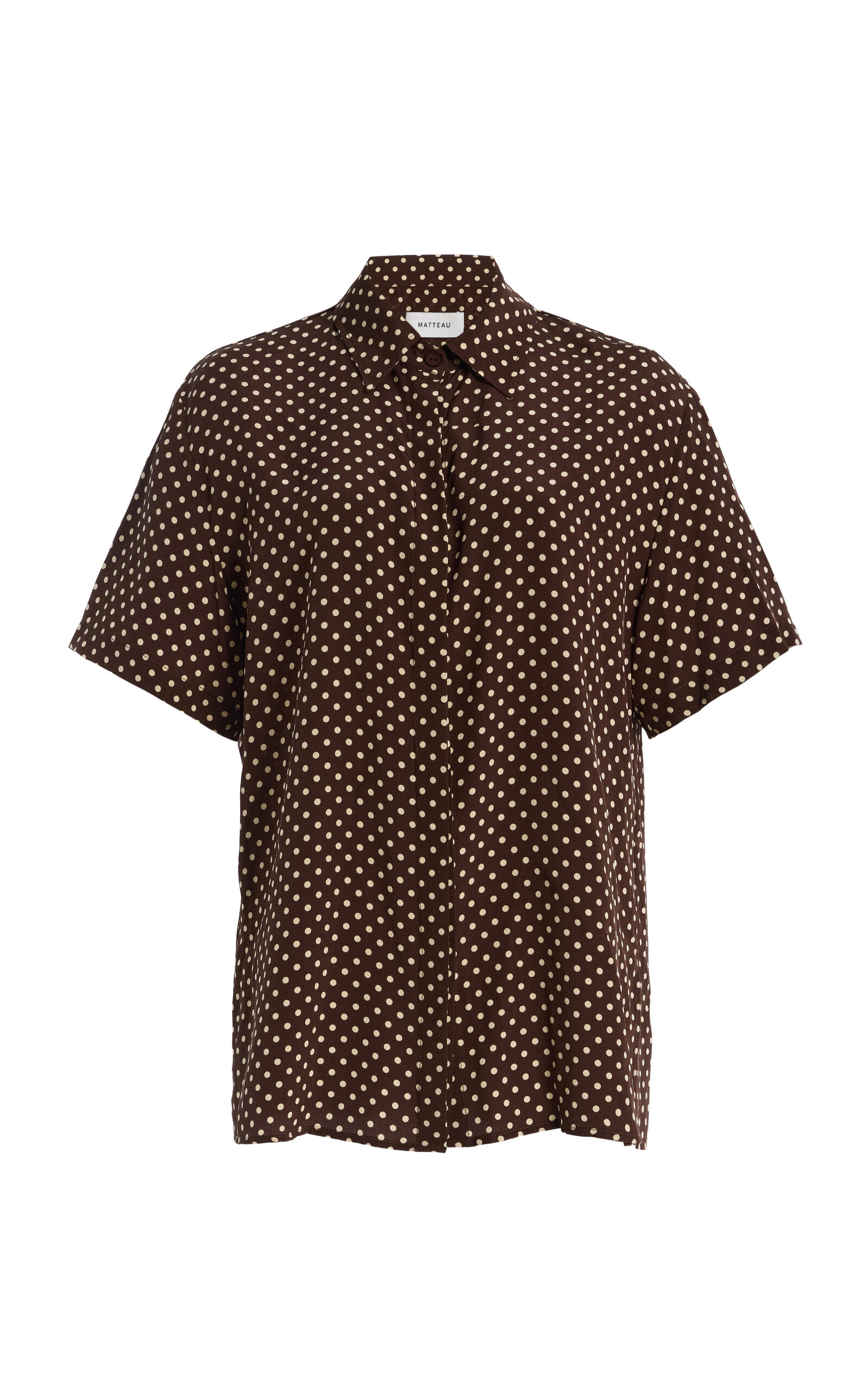 Matteau Polka-Dot Silk Shirt