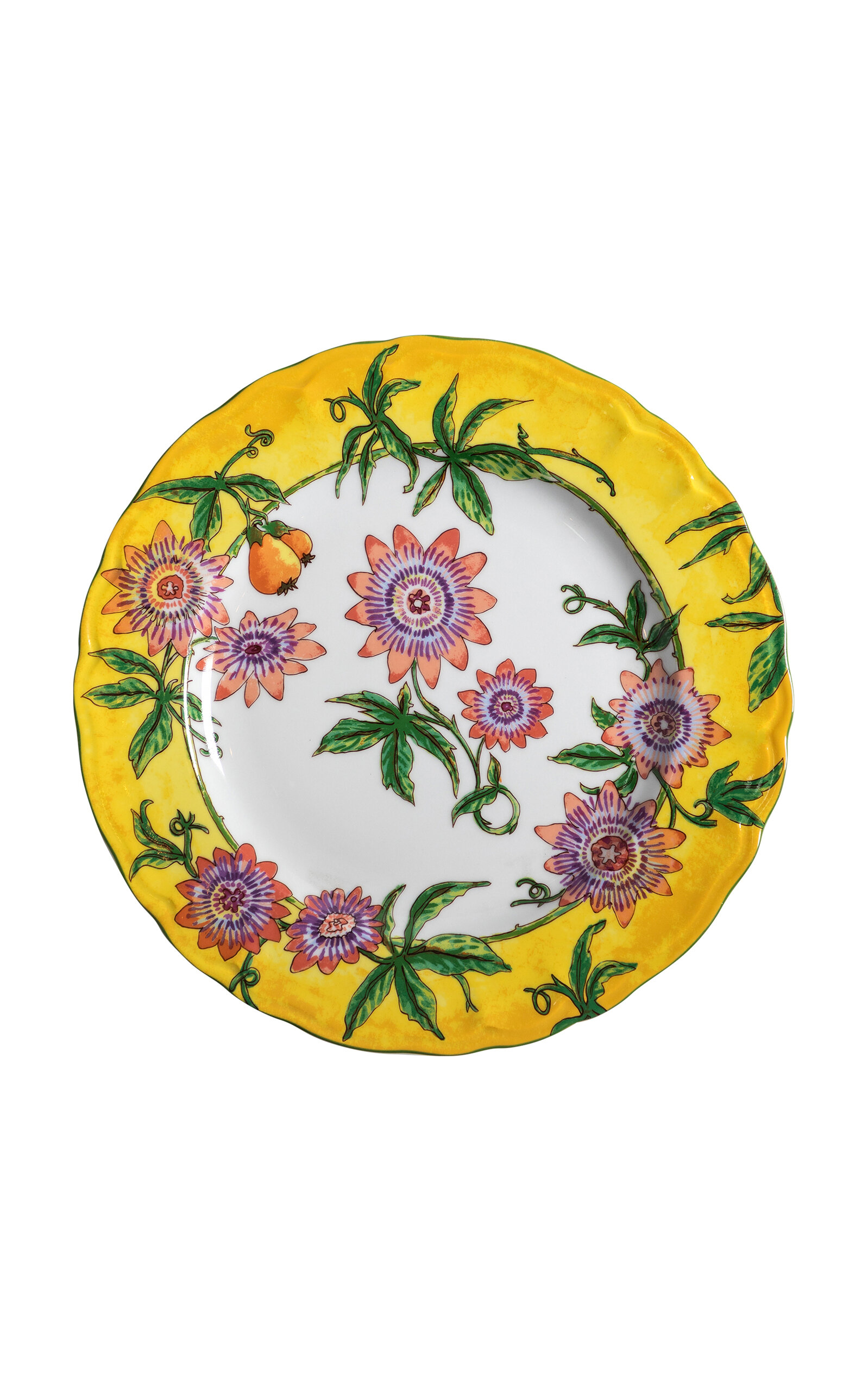 Tania Bulhoes Flor de Maracuja Dinner Plate - White