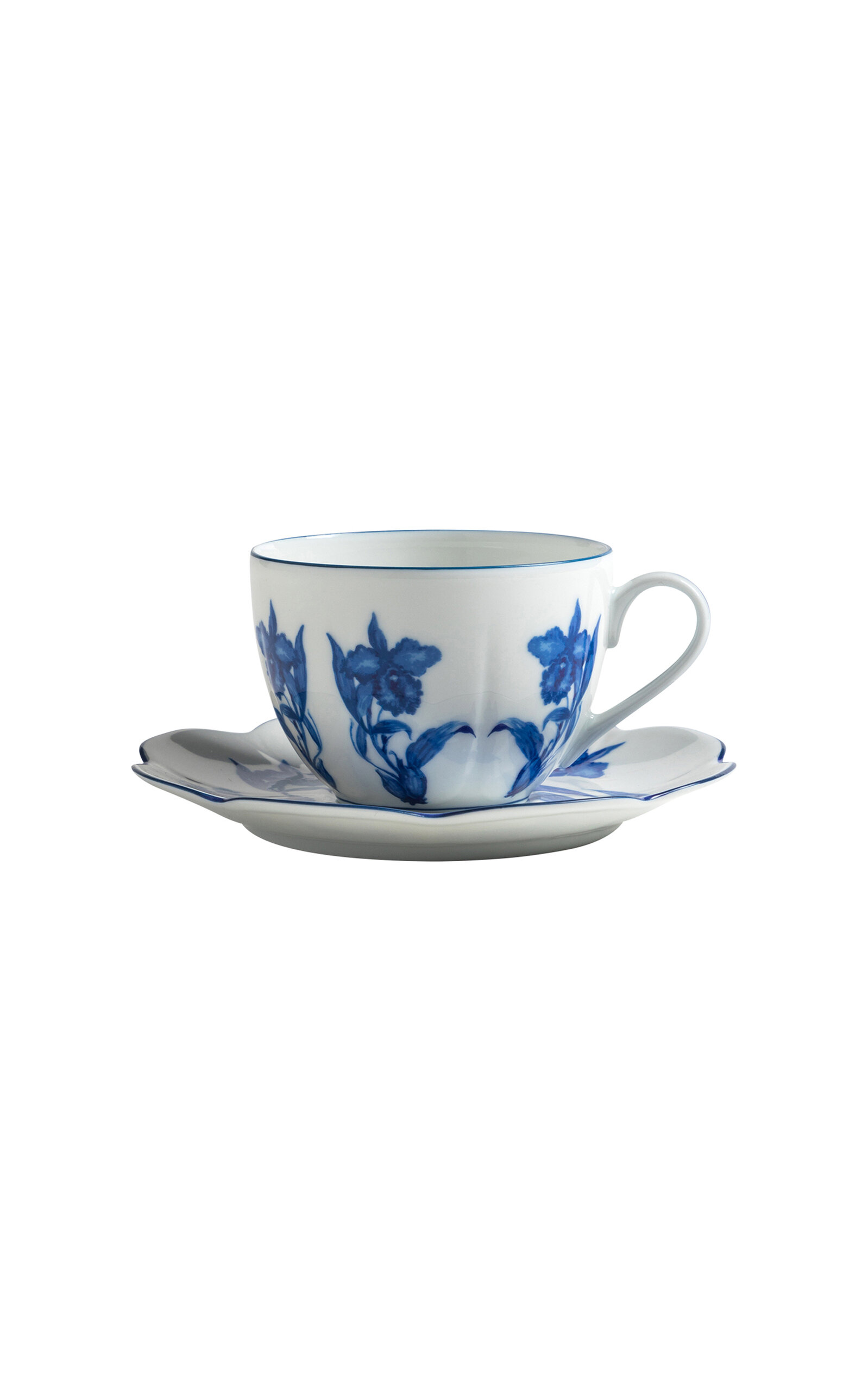Tania Bulhoes Casa das Orquideas Tea Cup and Saucer - White