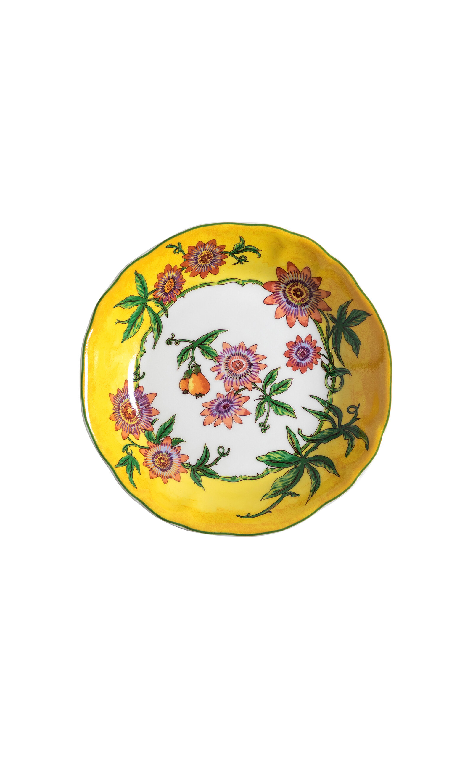Tania Bulhoes Flor de Maracuja Soup Plate - Yellow - Women's Clothing
