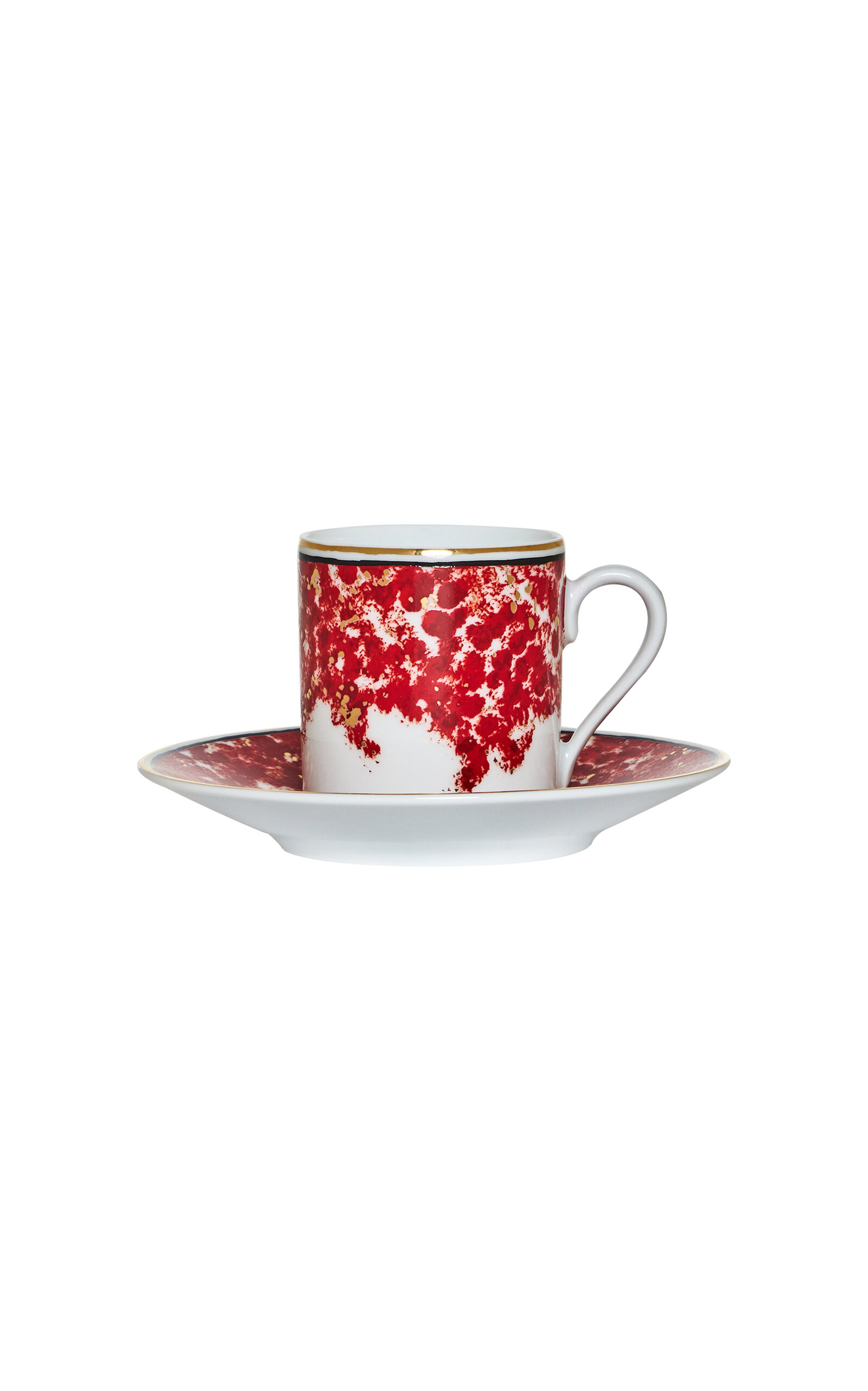 Tania Bulhoes Plaza Athenee Espresso Cup and Saucer - Red