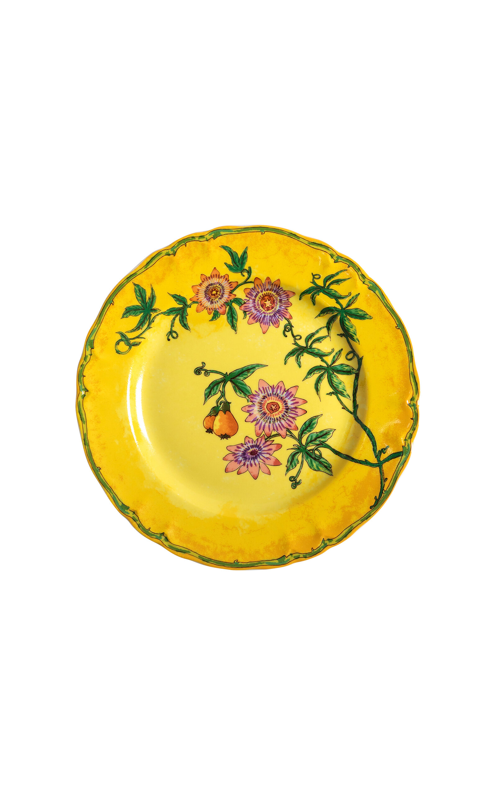 Tania Bulhoes Flor de Maracuja Dessert Plate - Yellow