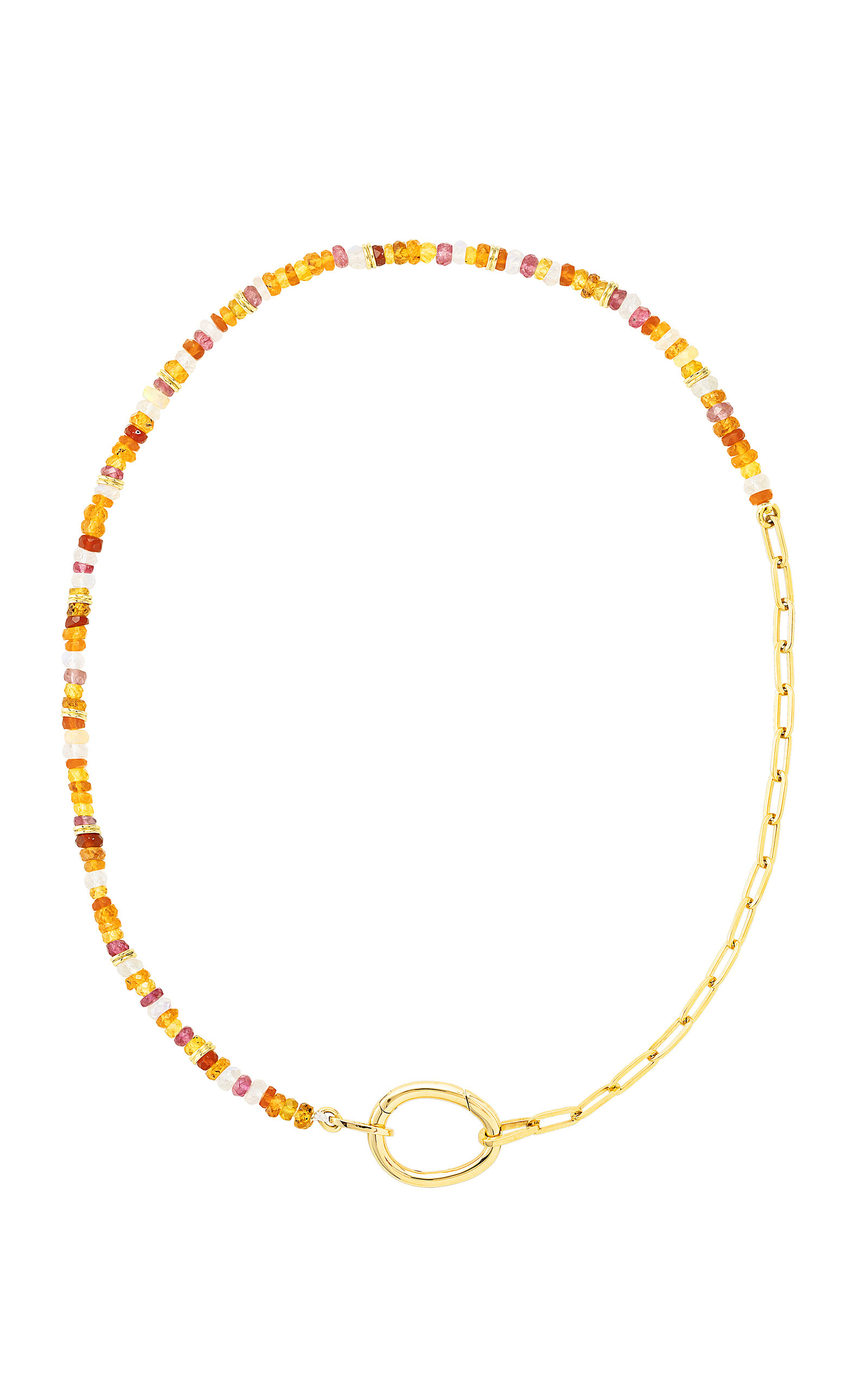 Maison Mellerio 18k Yellow Gold Lien Pierres Orange Necklace