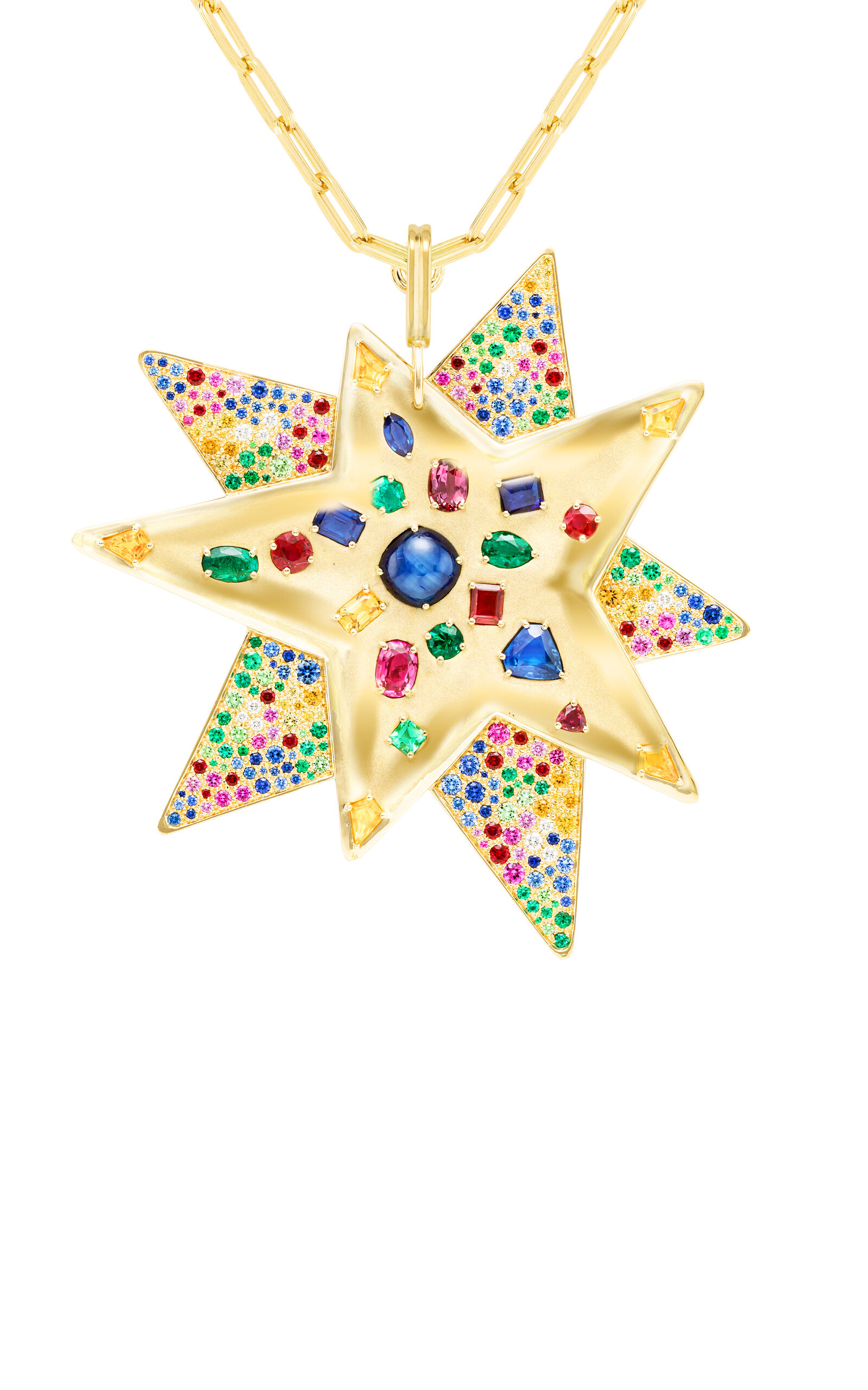 Maison Mellerio 18k Yellow Gold Etoile Mysterieuse Necklace In Multi